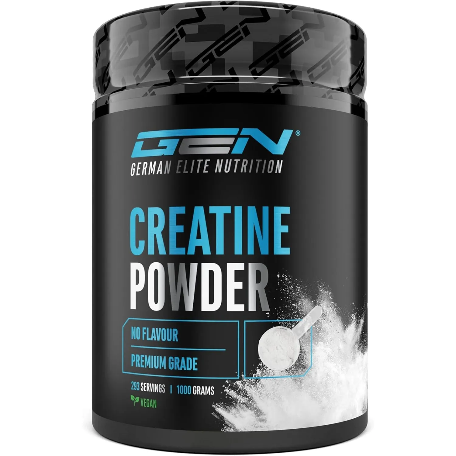 GEN GERMAN ELITE NUTRITION Creatin Monohydrat Pulver - 1 kg / 1000 g | 293 Portionen - Mikrofein löslich - Mesh Faktor …