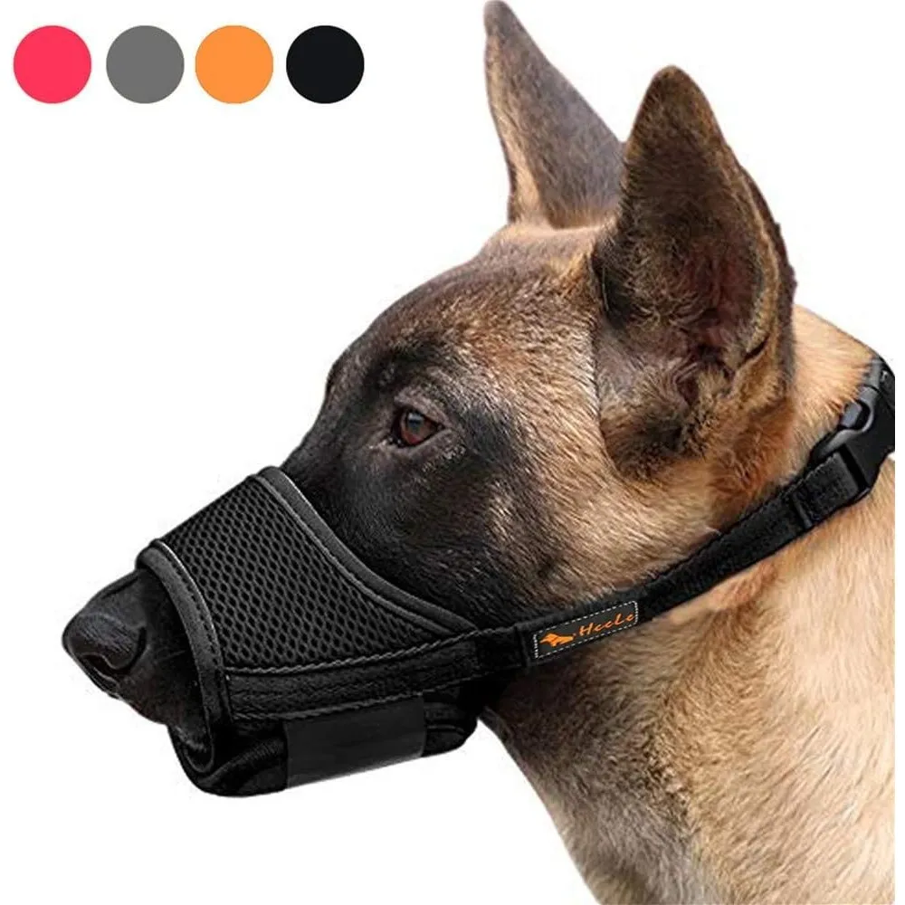 HEELE Maulkorb Für Hunde, Verstellbare Schlaufe, Atmungsaktiv, Sicherer, Schneller Sitz Für Kleine, Mittelgroße Hunde, …