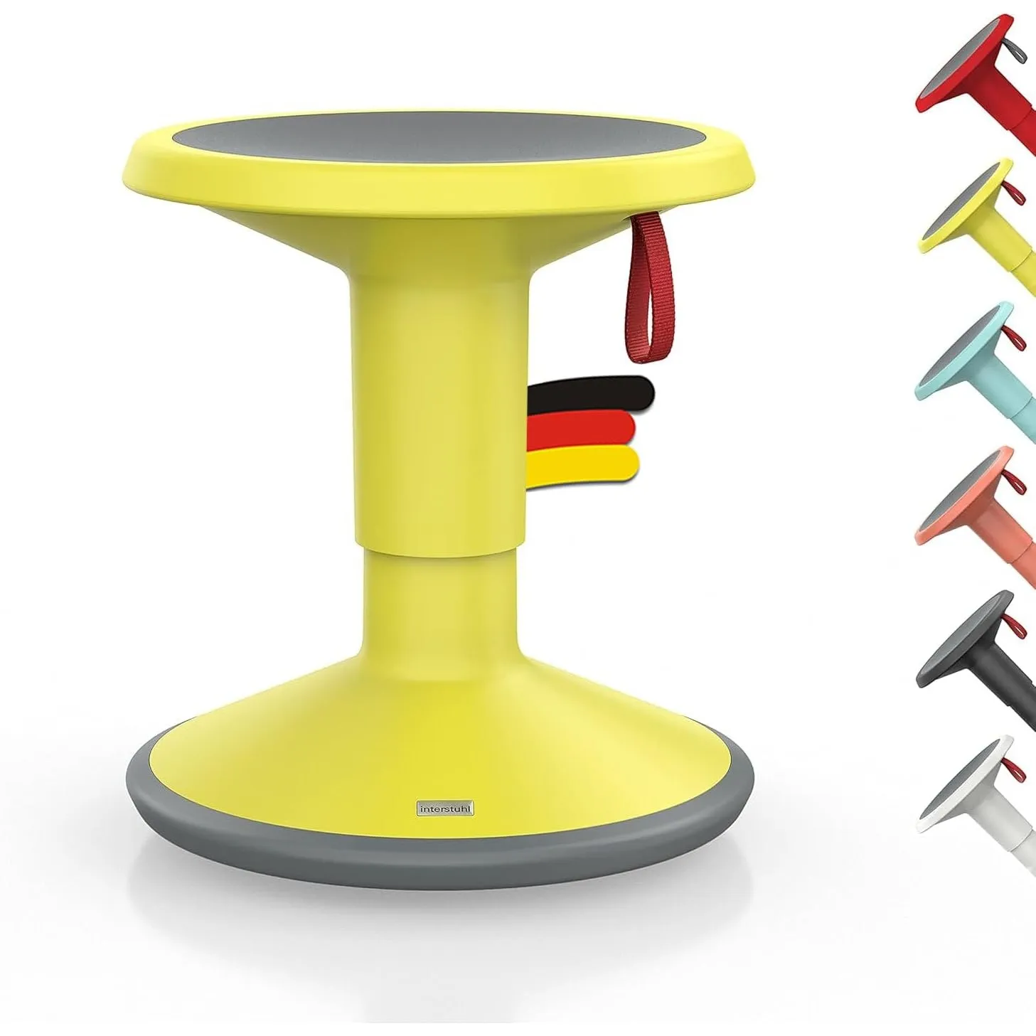 Interstuhl UPis1 - ergonomischer Sitzhocker mit Schwingeffekt - höhenverstellbar - Hocker mit rutschhemmender Standfläc…