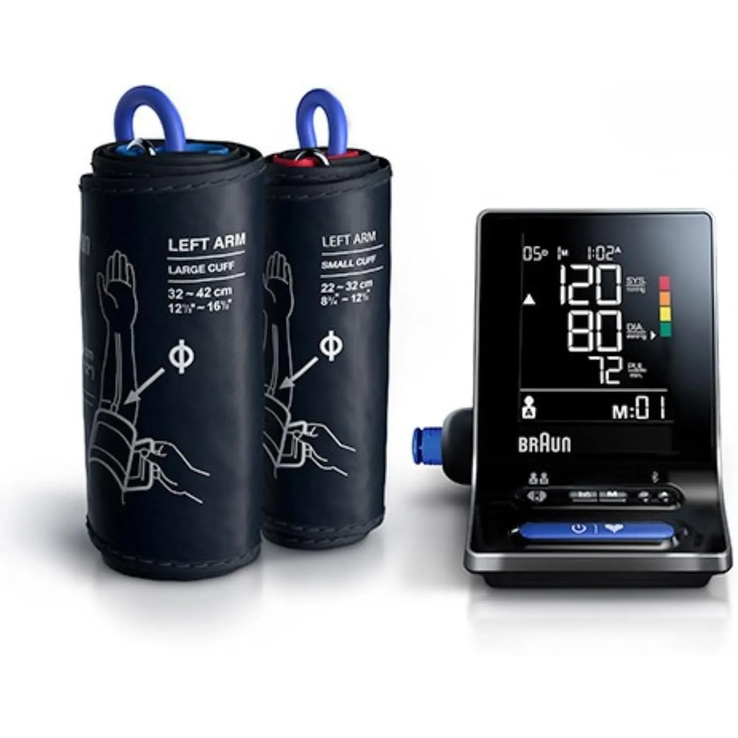 Intelligentes Braun ExactFit 5 Connect Oberarm-Blutdruckmessgerät | Braun Healthy Heart App | Farbcodierte Anzeige | 2 …