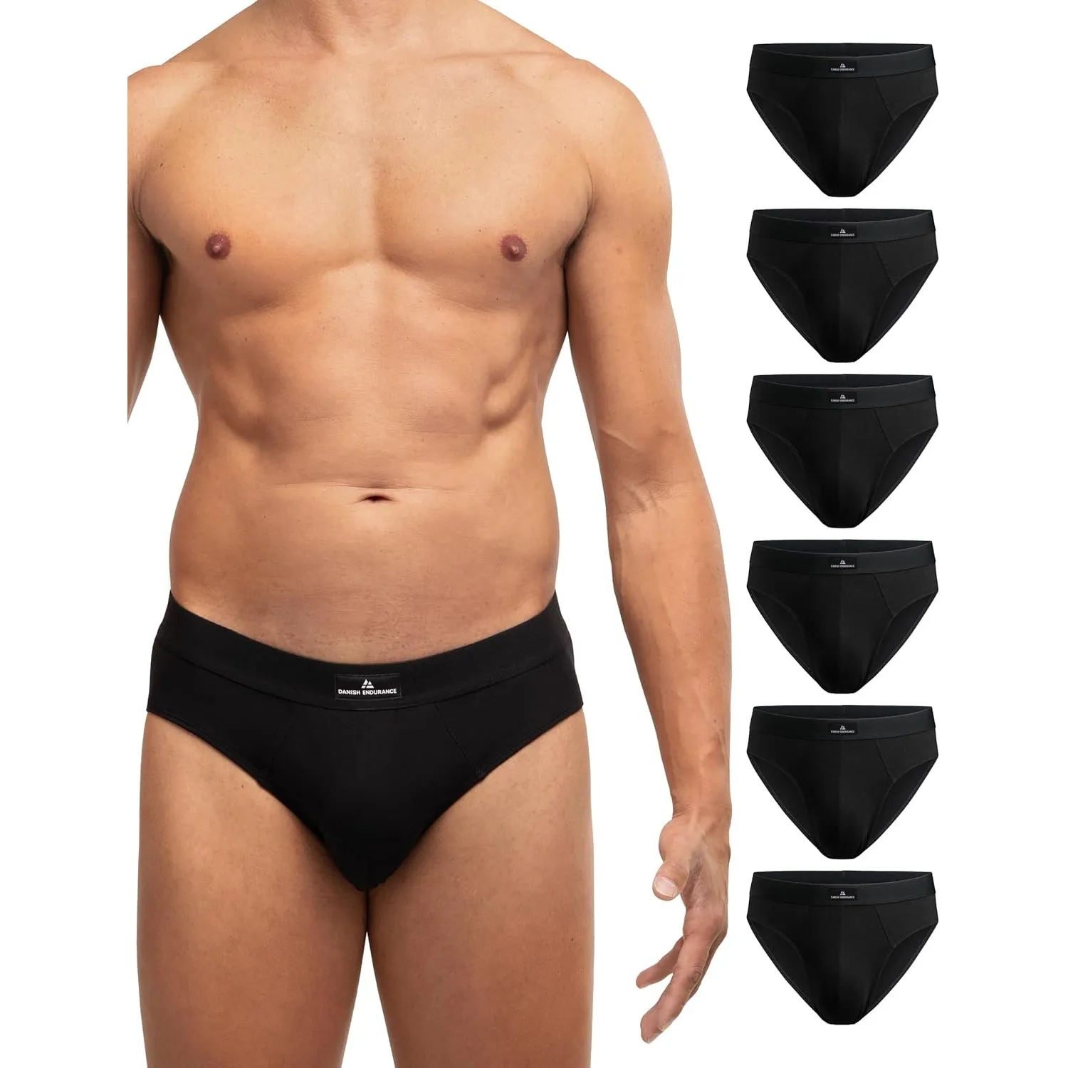 DANISH ENDURANCE 6er Pack Herren Slips, Klassischer Slip aus Baumwolle, Unterhosen Männer, Herren Unterwäsche, Atmungsa…
