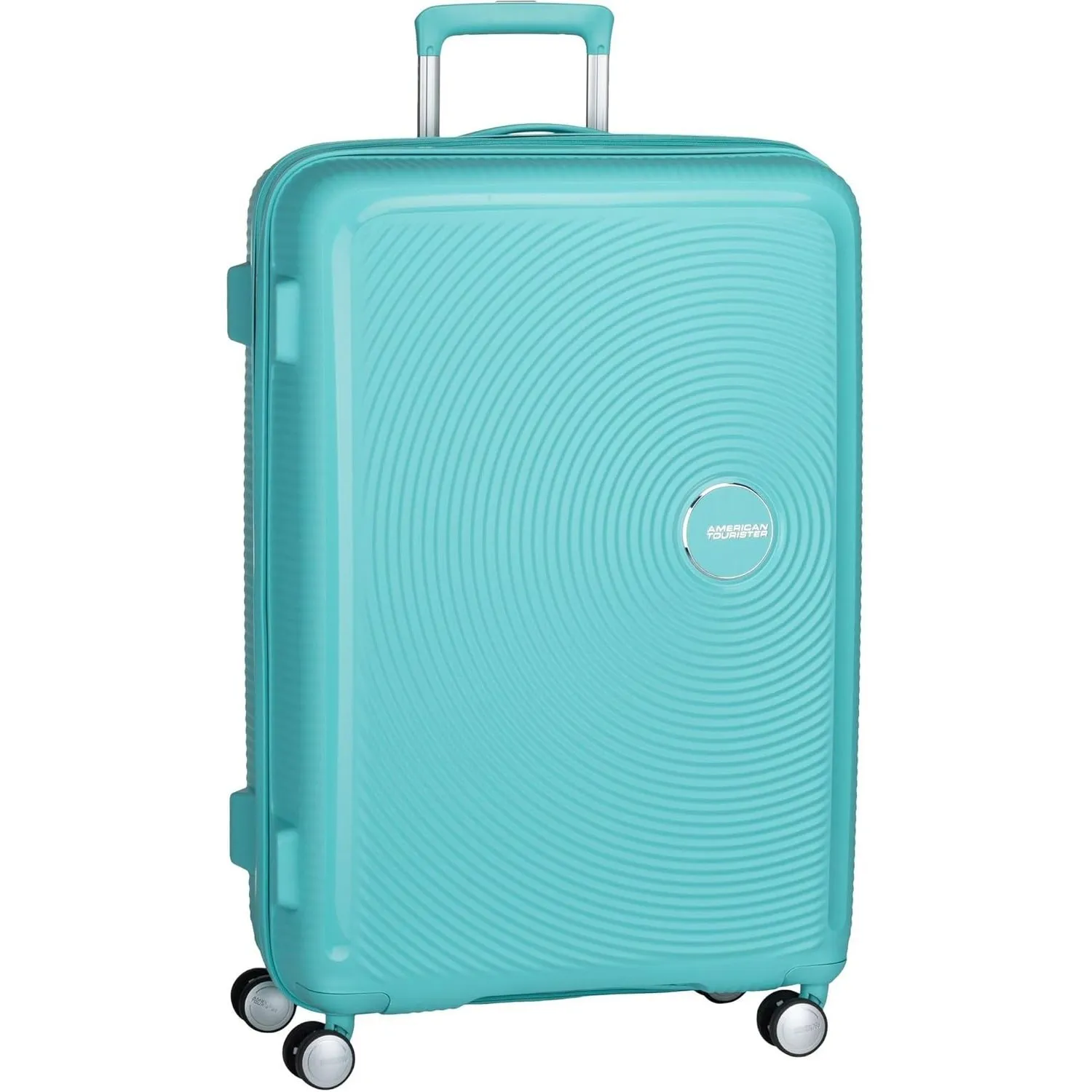 American Tourister Soundbox - Spinner L Erweiterbar Koffer, 77 cm, 97/97/110 L, Blau (Poolside Blue)