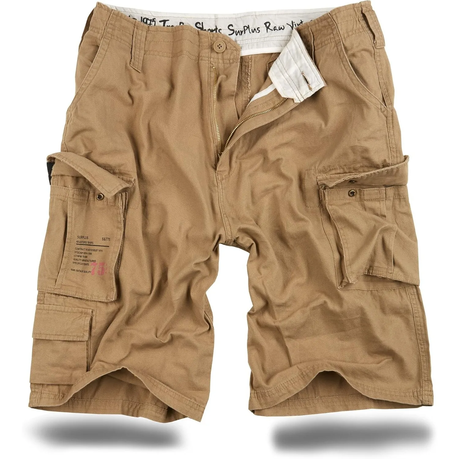 Trooper Cargo Shorts Herren – 100% Baumwolle, Robuste Militär Shorts mit vielen Taschen, Bequeme Outdoor Freizeit Arbei…