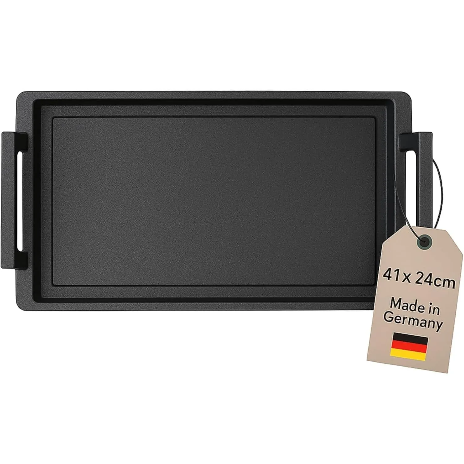 Lieblingspfanne Teppanyaki Grillplatte 41x24 cm I mit Seitengriffen I glatte antihaftbeschichtete Plancha aus Aluminium…
