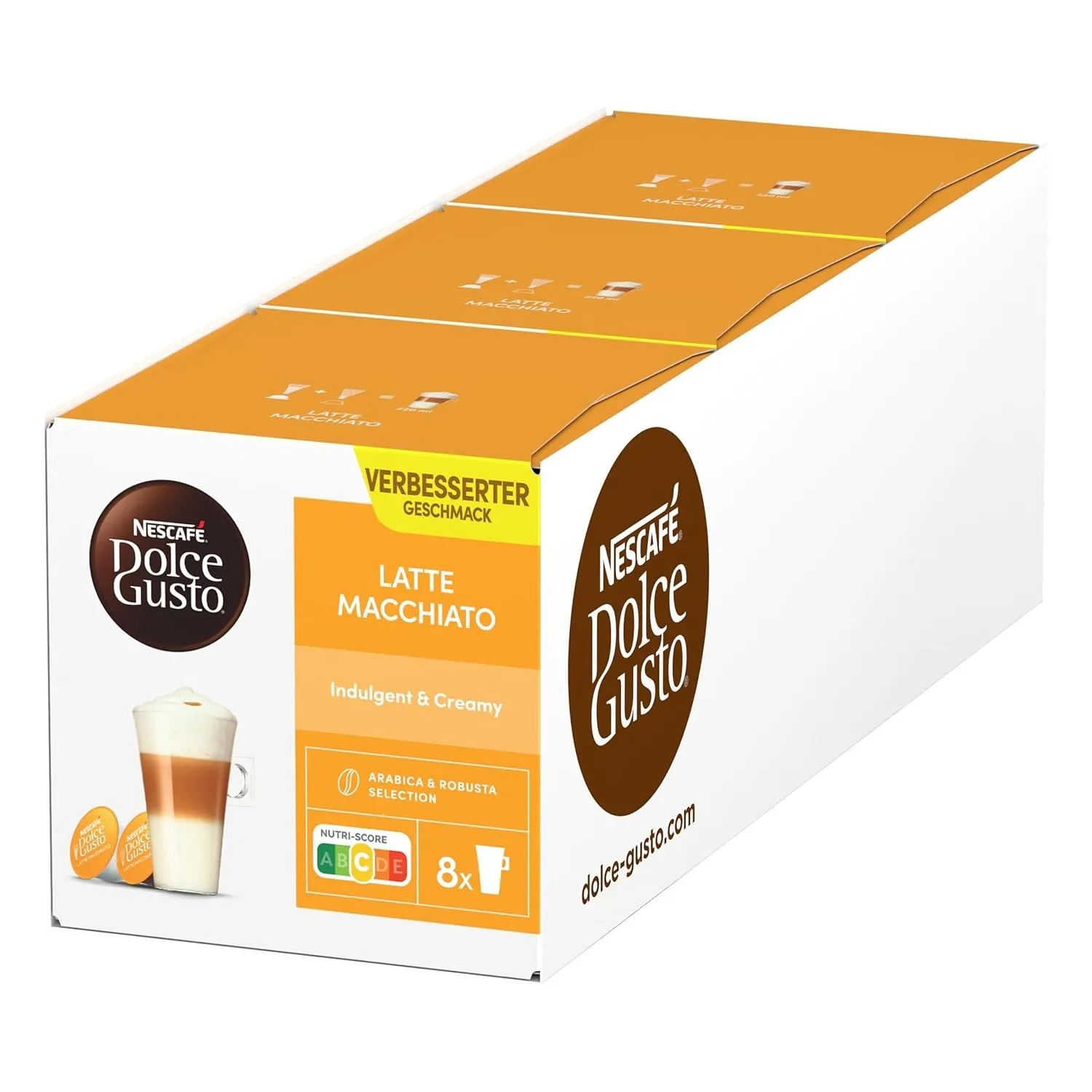NESCAFÉ DOLCE GUSTO Latte Macchiato Kaffeekapseln (3 x 16 Kapseln)