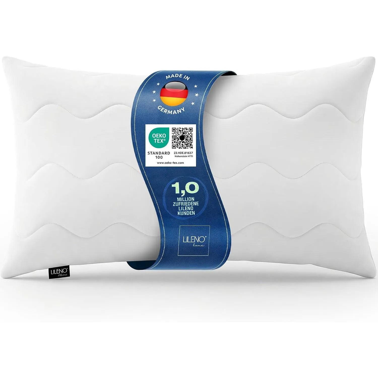 LILENO HOME Kopfkissen 40x80 (1er Set) – 95°C waschbar, Ökotex 100