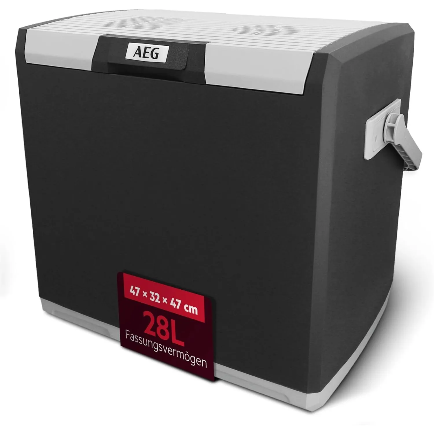 AEG Thermoelektrische Kühlbox KK 28, kühlt bis 20 °C unter Umgebungstemparatur, 28 Liter Fassungsvermögen, 12V/230V, Tr…
