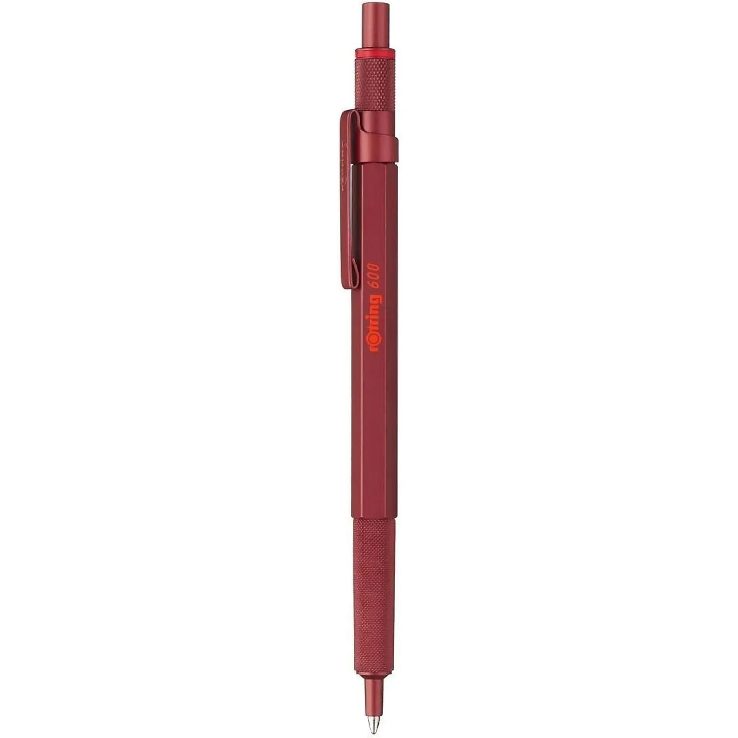 rOtring 600 Kugelschreiber | mittlere Spitze | Schwarze Tinte | Rot Schaft | nachfüllbar