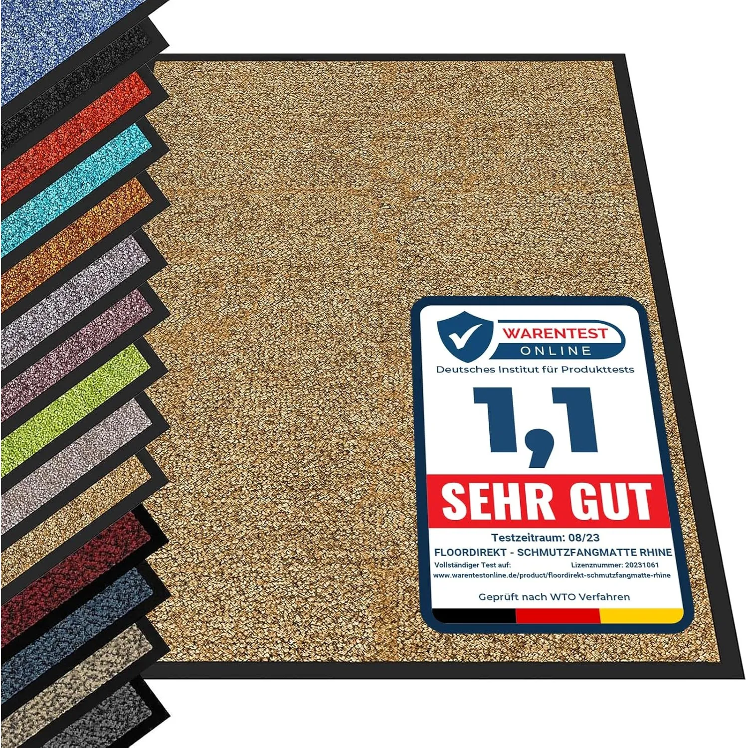 etm® Schmutzfangmatte - Fußmatte in vielen Größen - Türmatte Fußabstreifer für Haustür innen und außen (Beige, 120x300 …