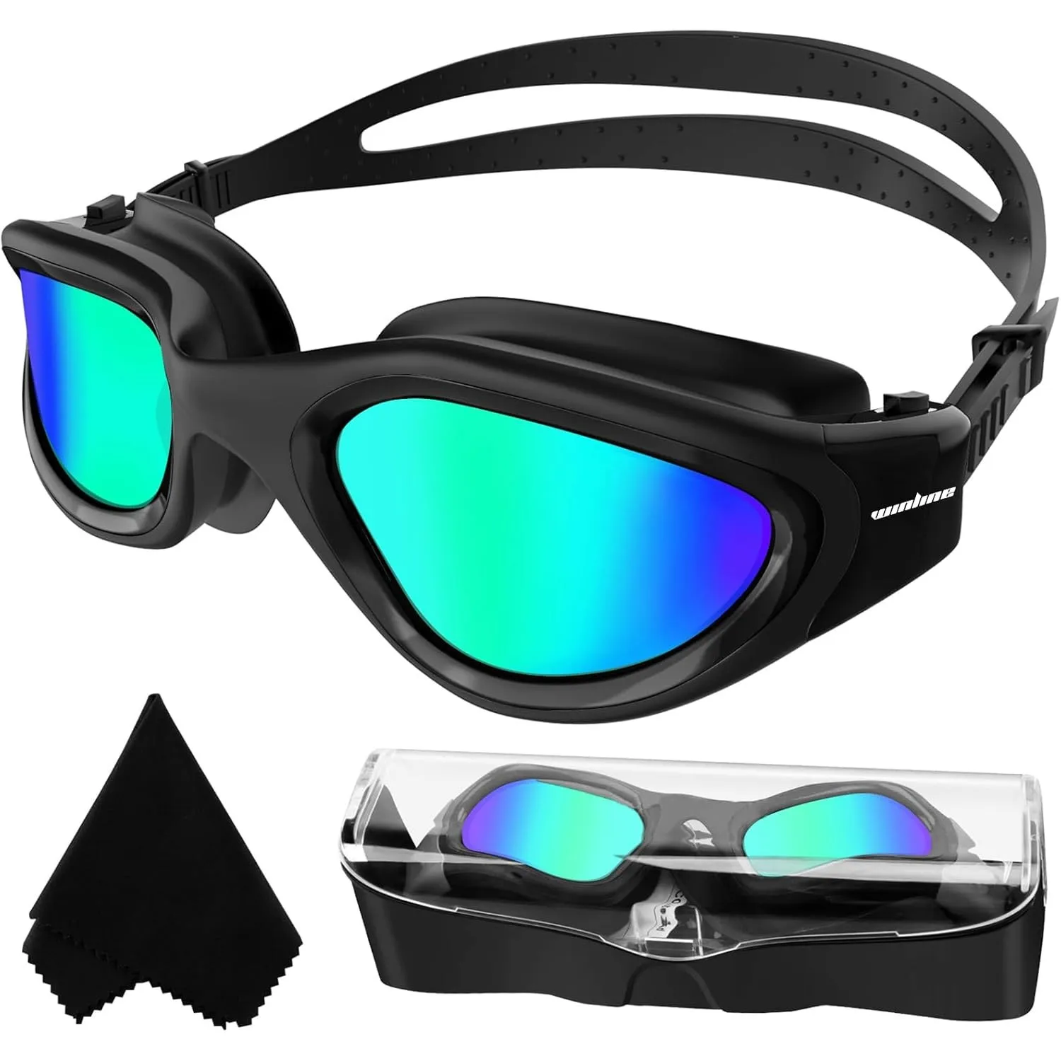 Winline Schwimmbrille Erwachsene Jugendliche,Anti-Beschlag-UV-Schutz Wasserdicht klare Sicht einfach einzustellen mit w…