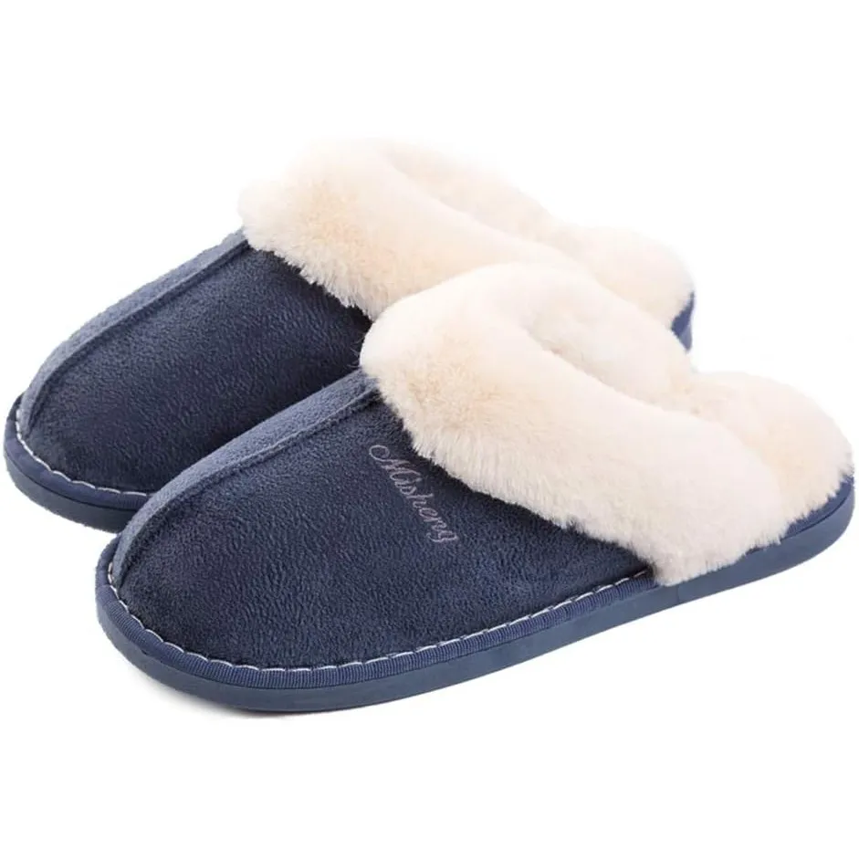 Misolin Damen Herren Hausschuhe Winter Warme Pantoffeln mit Memory-Schaum