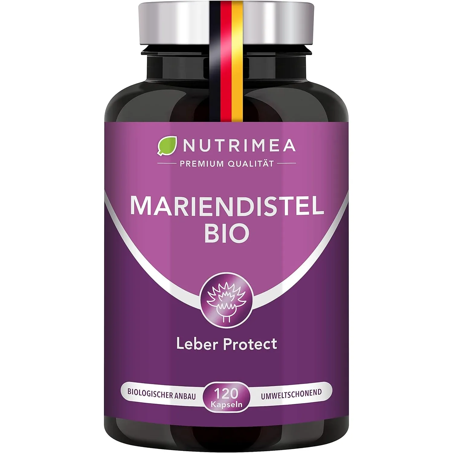 Mariendistel Bio Hochdosiert 900mg | Reines Extrakt | Vegan | Nutrimea