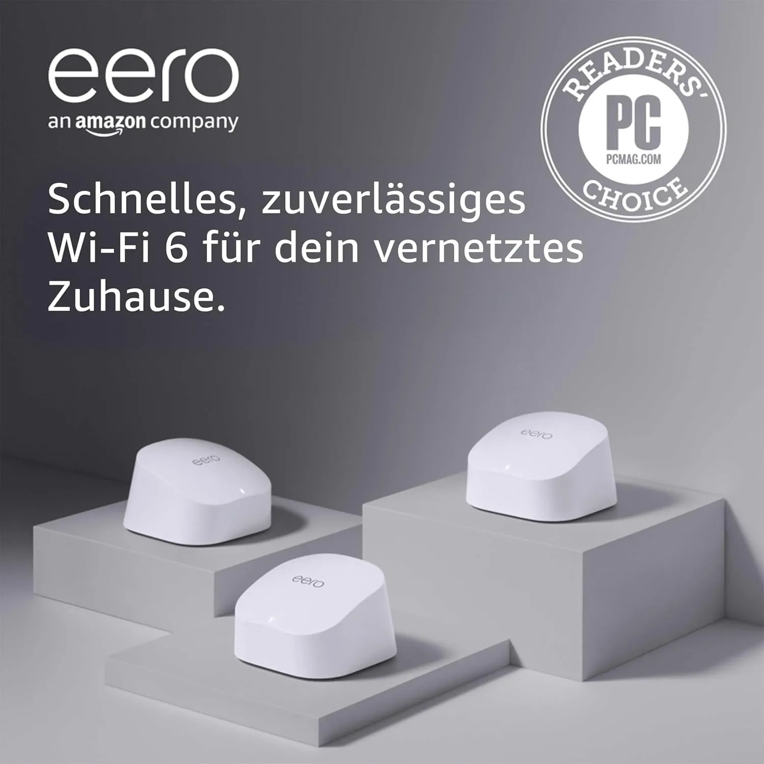 Amazon eero 6 Mesh-WLAN-Router | 500-Mbit/s-Ethernet | Bis zu 420 m² Abdeckung | Für Verbindungen mit über 75 Geräten |…