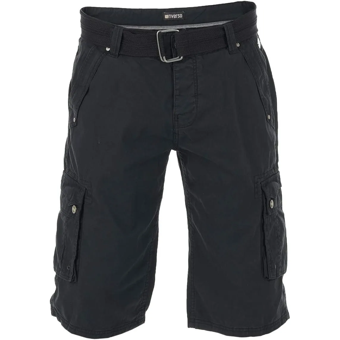 riverso Kurze Hosen Herren Cargo Shorts mit Gürtel Regular Fit RIVAnton | Cargoshorts Sommer 100% Baumwolle Blau Beige …