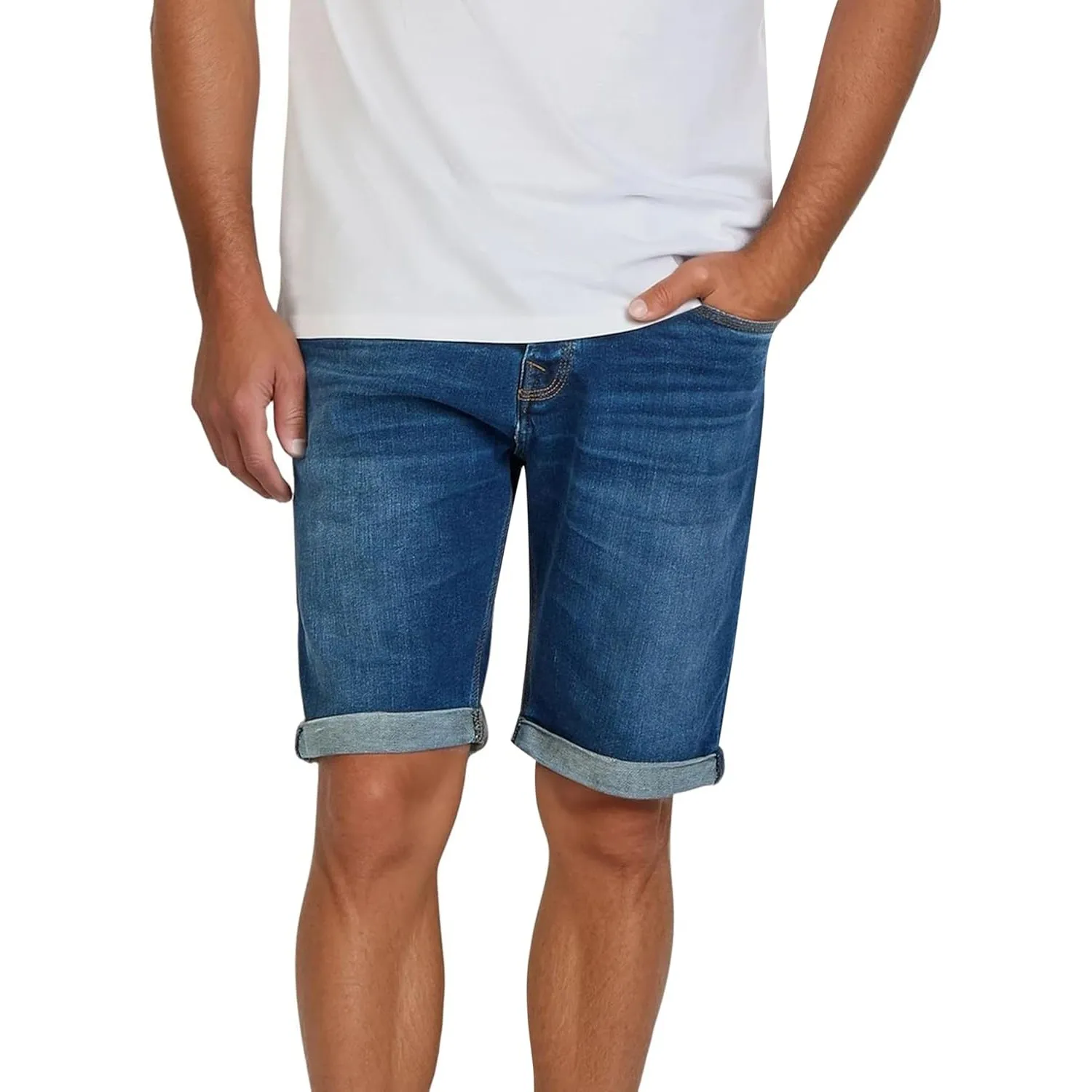 LTB Jeans Shorts Herren Stretch Kurz Slim Fit Corvin Kurze Hosen Bermuda Sommer Denim Einfarbig Blau Grau Schwarz S M L…
