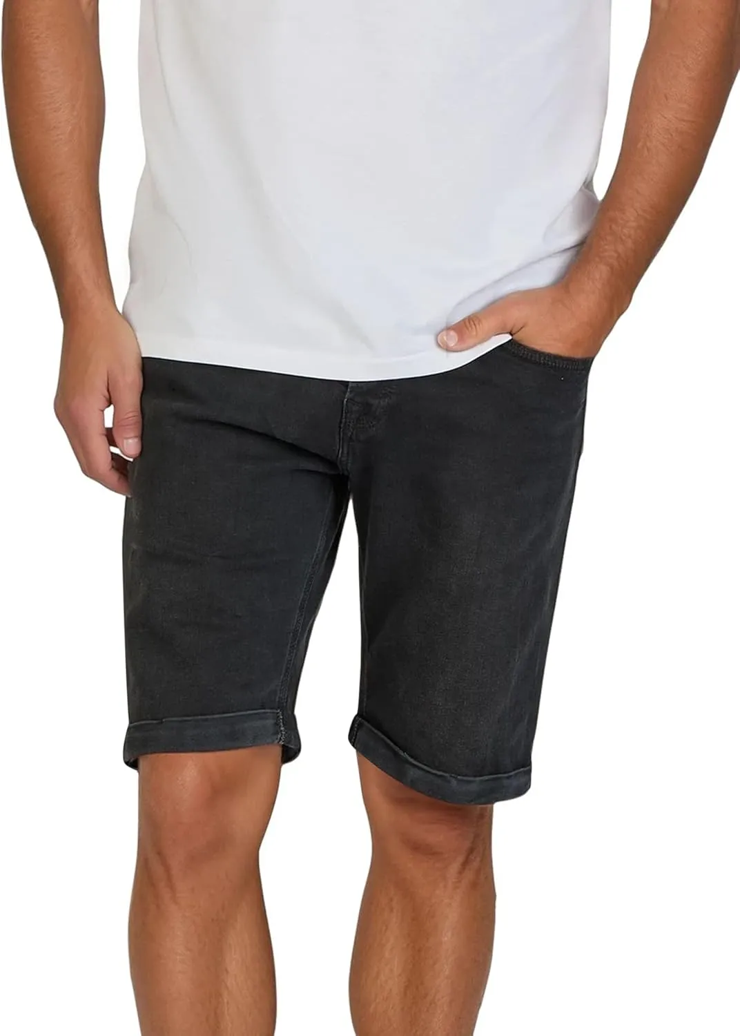 LTB Men's Bermuda Corvin Slim-Fit Shorts, Cotton Denim Shorts, Blue, Dark Blue, Black, S, M, L, XL, XXL, 3XL, 4XL, 5XL