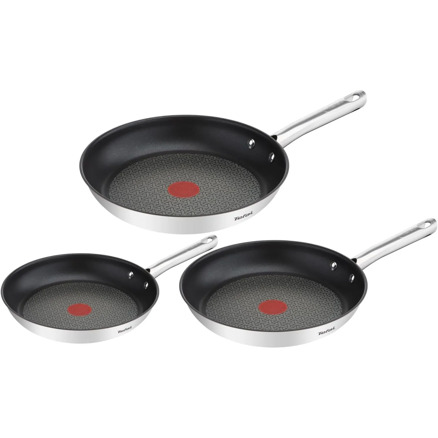Tefal Duetto 3-teiliges Pfannenset 20,24 und 28cm, auch für Induktionsherde