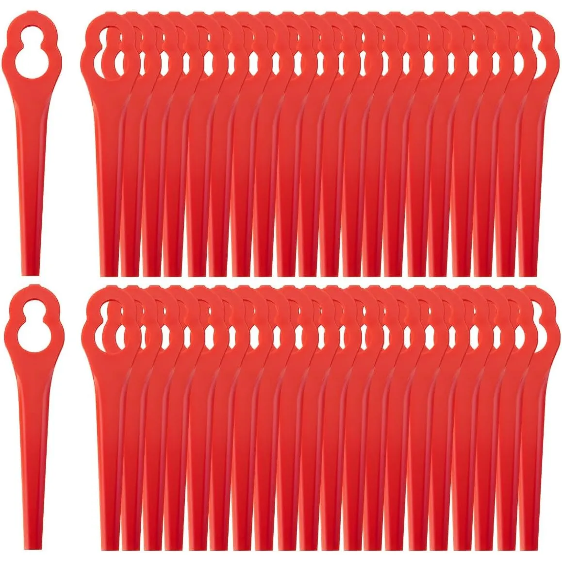 100 Stück Ersatzmesser-Set Kompatibel mit Rasentrimmer BG-CT 18 Li, RG-CT 18 Li, GE-CT 18 Li, GC-RT 18 Li Zubehör, FRT1…