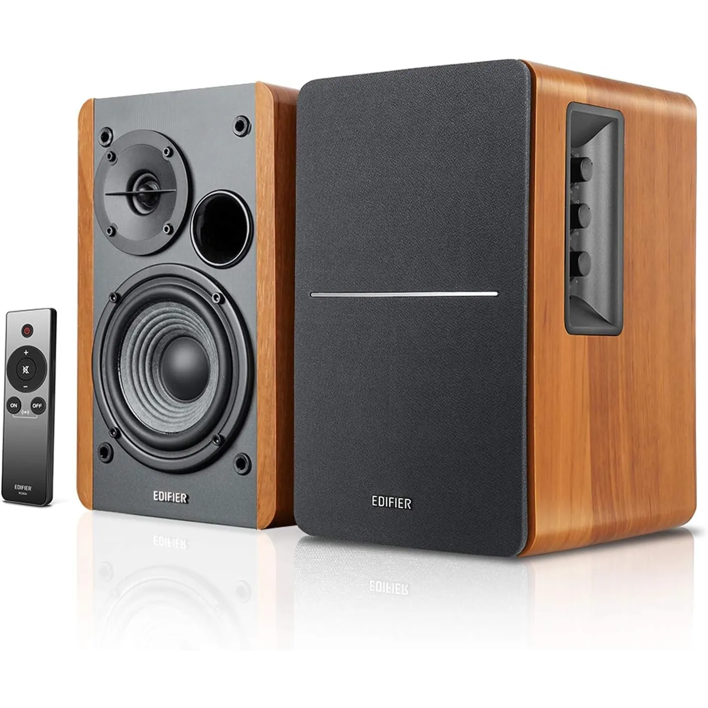 Edifier R1280TS Aktiv Regallautsprecher, 2.0 Stereo Aktive Nahfeldlautsprecher, Studio Monitor Lautsprecher, 42 Watts R…