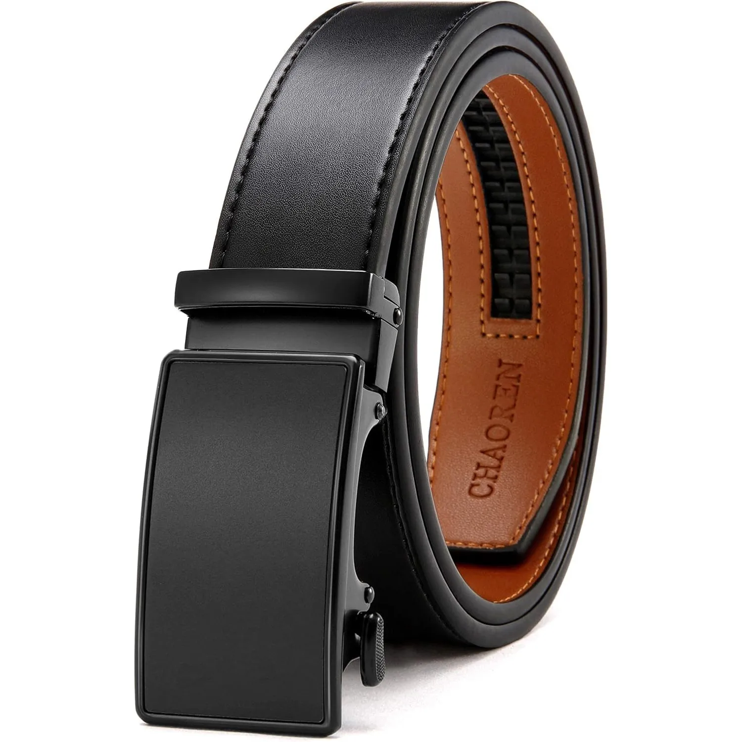 CHAOREN Gürtel Herren, Automatik Ledergürtel Herren 35mm ohne Löcher