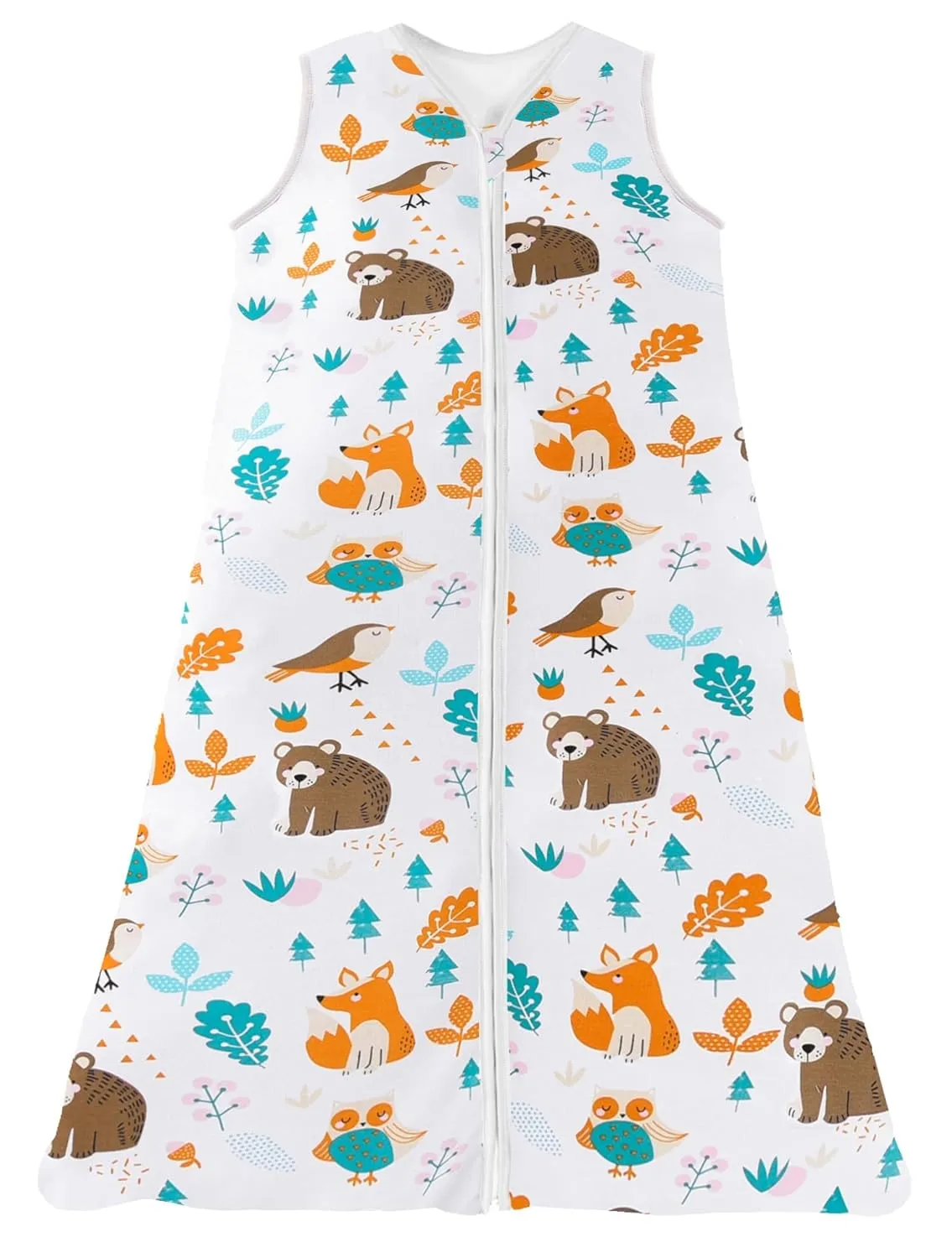 Chilsuessy Summer Baby Sleeping Bag, Small Children’s Sleeveless Pyjamas for Summer and Spring, 100 % Cotton