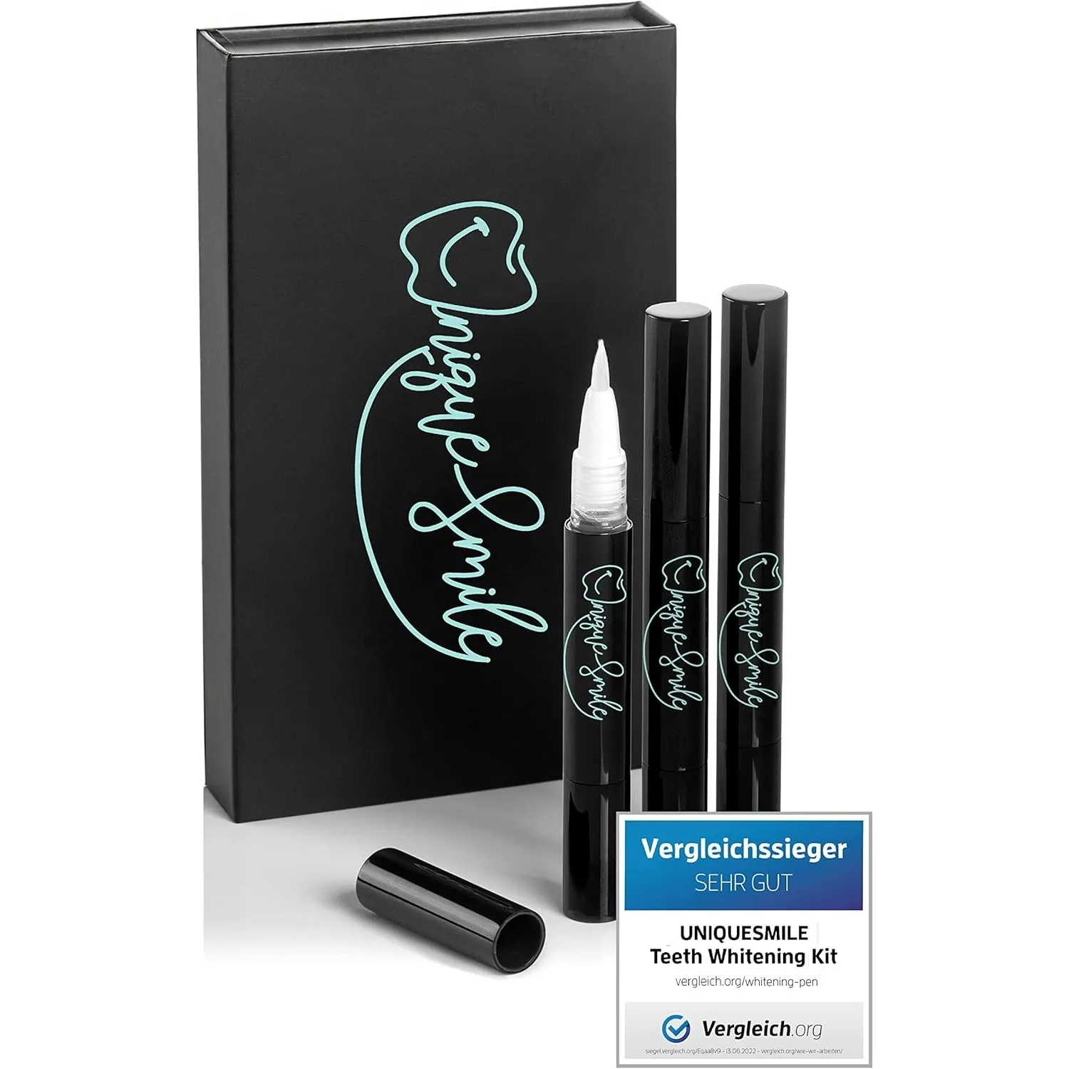 Hochwertiges Teeth whitening kit von UniqueSmile - All in One Bundle für Zahnaufhellung & weiße Zähne|Zahn Bleaching Se…