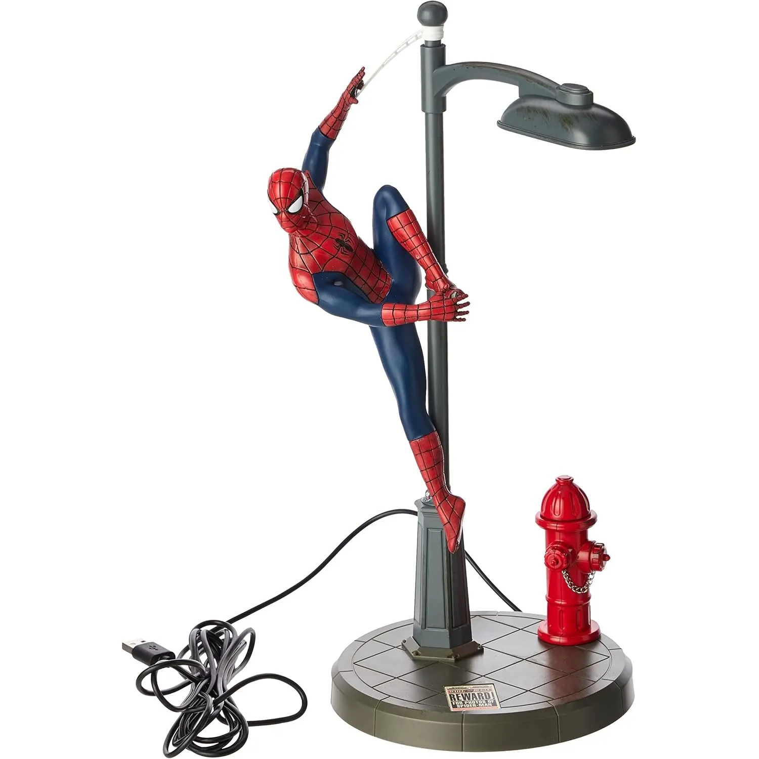 Spider-Man Tischlampe - Offiziell lizenziertes Disney-Tischlicht, Marvel-Strassenbeleuchtung Spider-Man-Spotlight, Gesc…