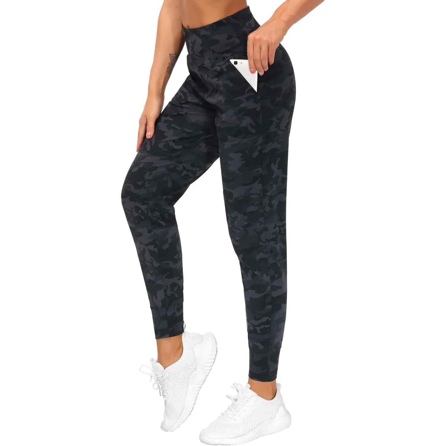 THE GYM PEOPLE Damen High Waist Jogginghose Stretch Leichte Sporthose