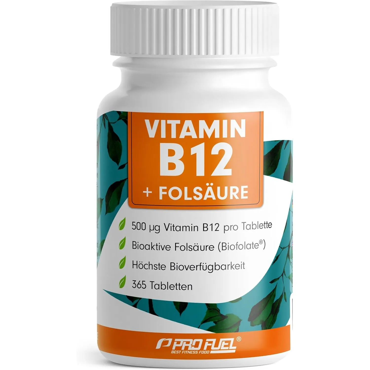VITAMIN B12 hochdosiert - 365 Tabletten mit 500 µg Vit B12 + 200 µg Biofolate® Folsäure - Methylcobalamin, Adenosylcoba…