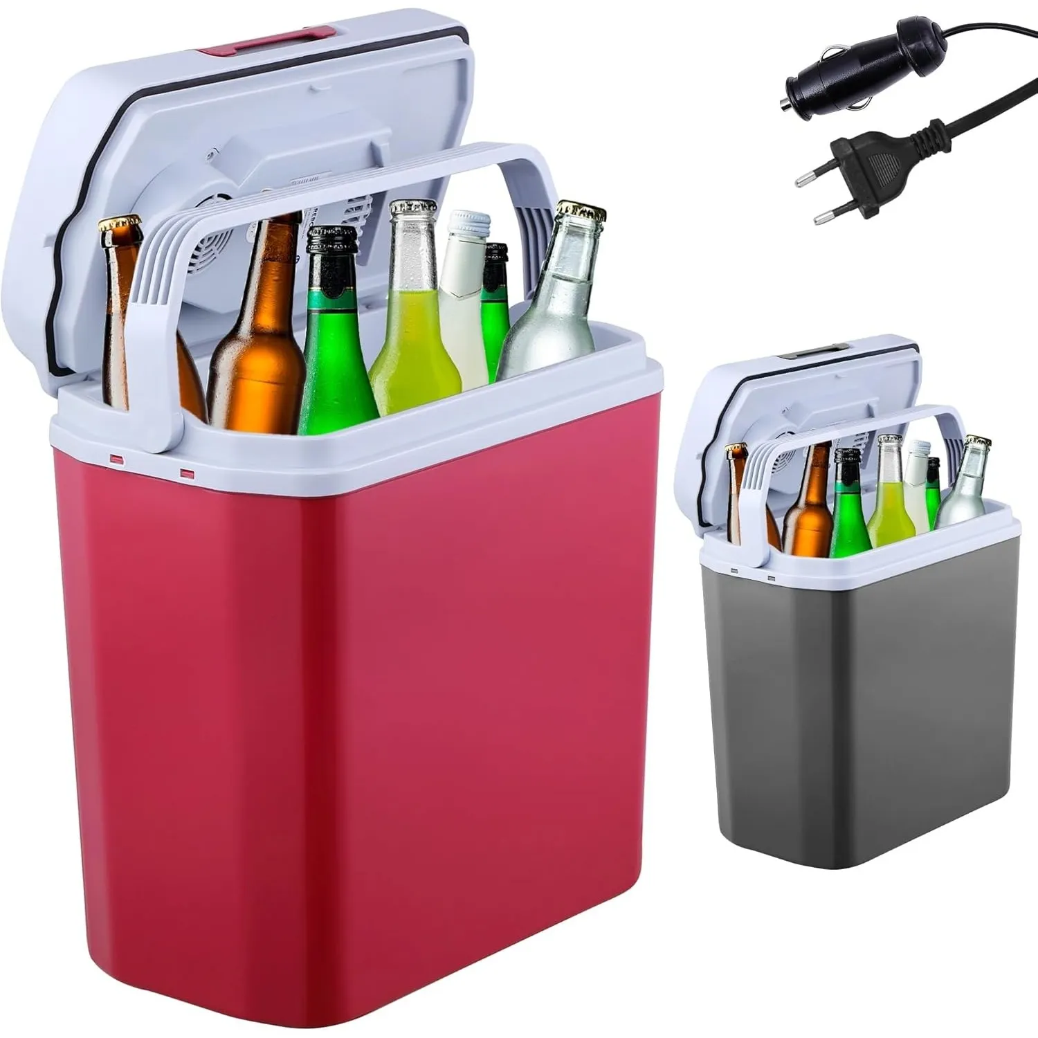 Arebos 20 Liter Kühlbox | zum Kühlen und Warmhalten | Mini Kühlschrank | Thermo-elektrische Kühlbox | mit ECO Modus | 1…