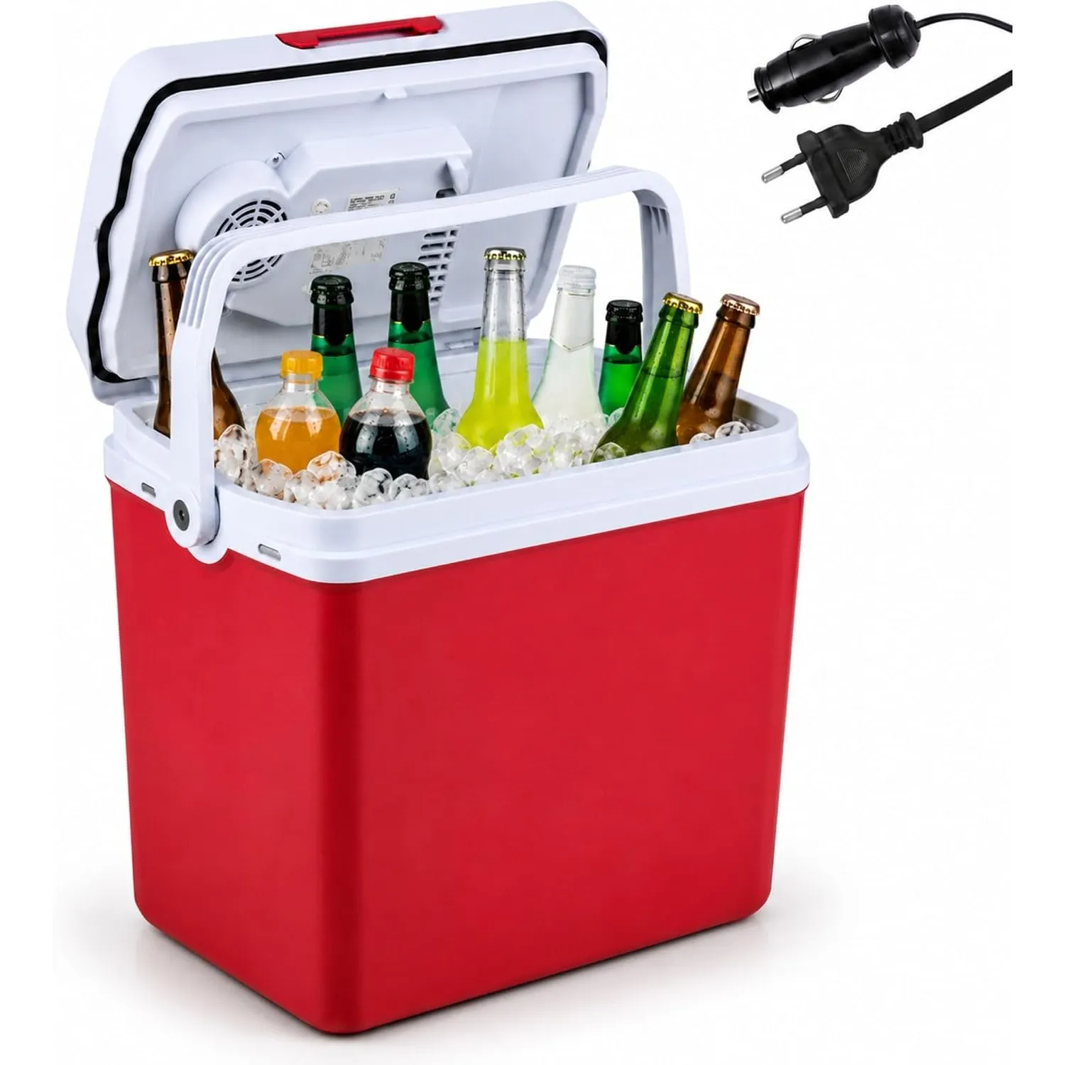 Arebos 25 Liter Kühlbox | zum Kühlen und Warmhalten | Mini Kühlschrank | Thermoelektrische Kühlbox | mit ECO Modus | 12…