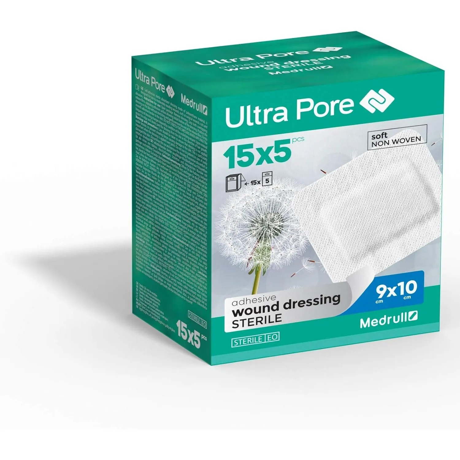 Medrull Steriler Wundverband 10x9 cm Ultra Pore Sterile Wundpflaster - Starke Klebekraft - Schützt bei Schnittwunden & …