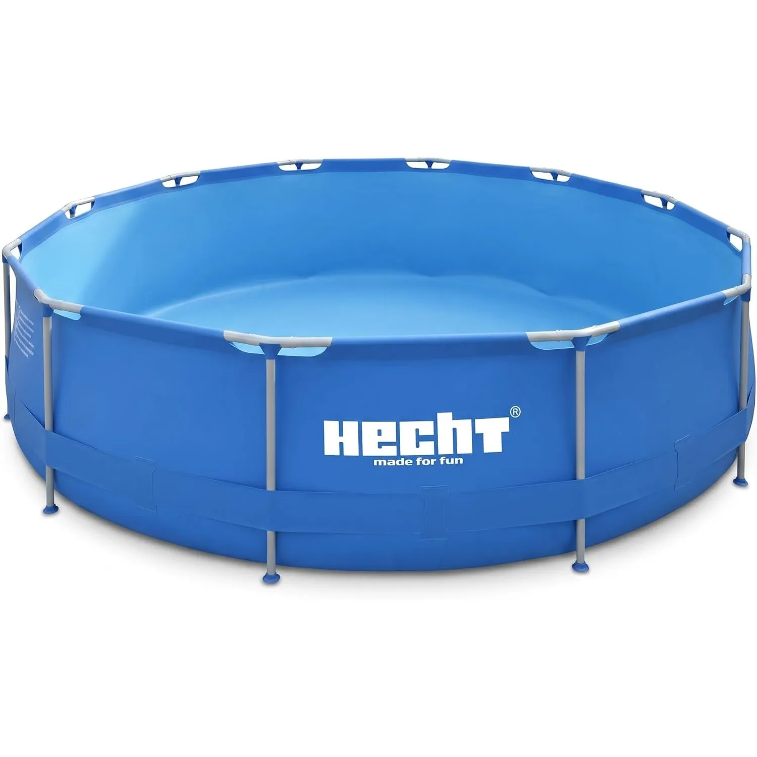 Hecht Stahlrahmen Pool Swimmingpool – 360 x 76 cm und 300 x 76 cm zur Auswahl – Familienpool rund mit Metallrahmen – XX…