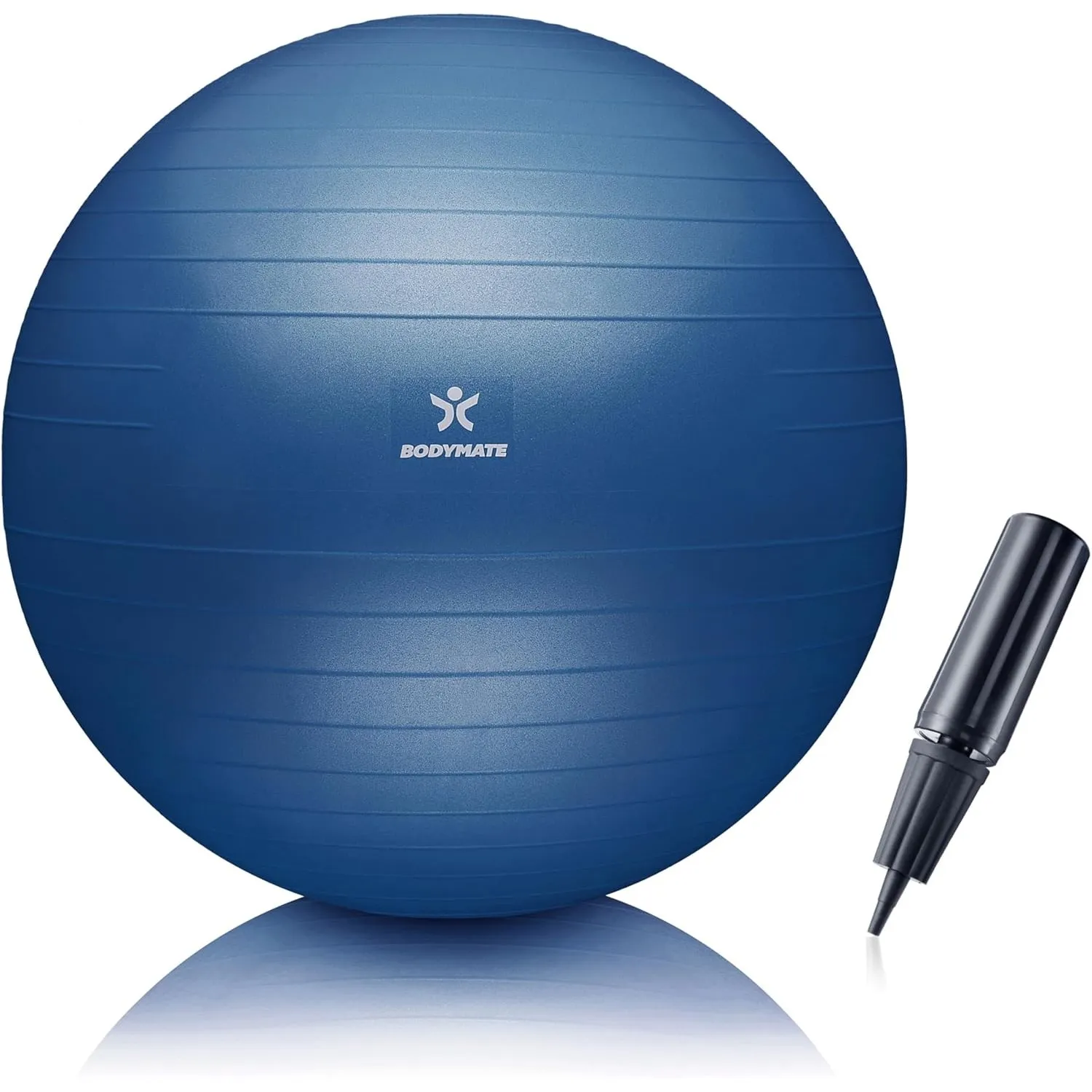 BODYMATE Gymnastikball Sitzball Trainingsball mit GRATIS E-Book inkl. Luft-Pumpe, Ball für Fitness, Yoga, Gymnastik, Co…