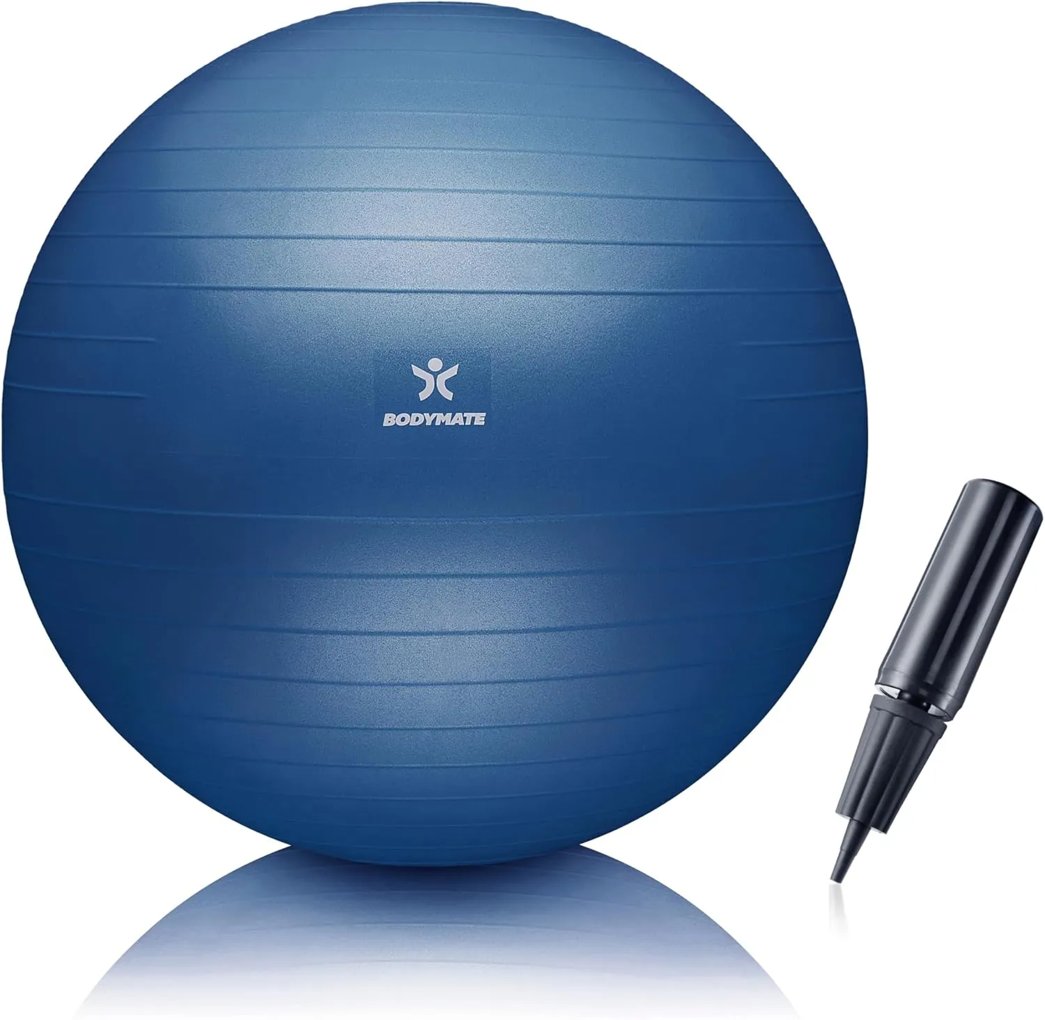 BODYMATE Gymnastikball Sitzball Trainingsball mit GRATIS E-Book inkl. Luft-Pumpe, Ball für Fitness, Yoga, Gymnastik, Co…