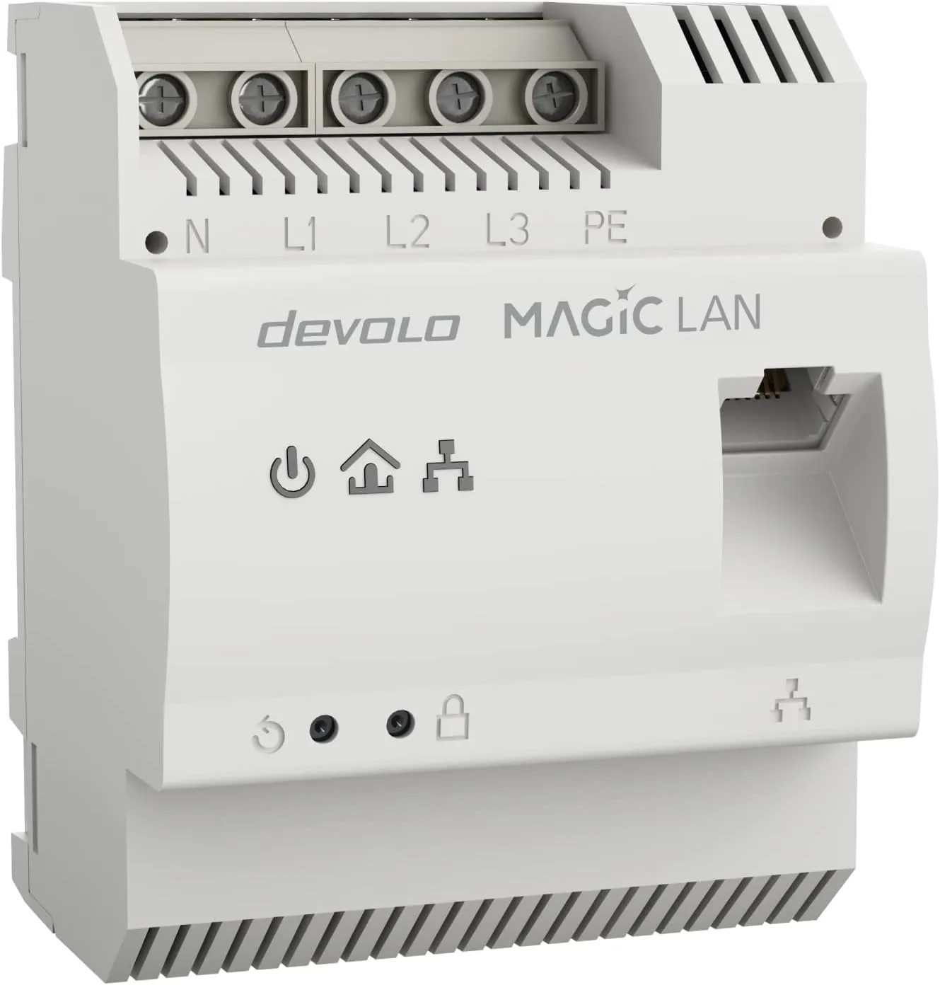 devolo Magic 2 LAN DINrail Powerline Hutschienen Adapter, bis zu 2.400 Mbit/s, Internet aus dem Verteilerkasten, profes…