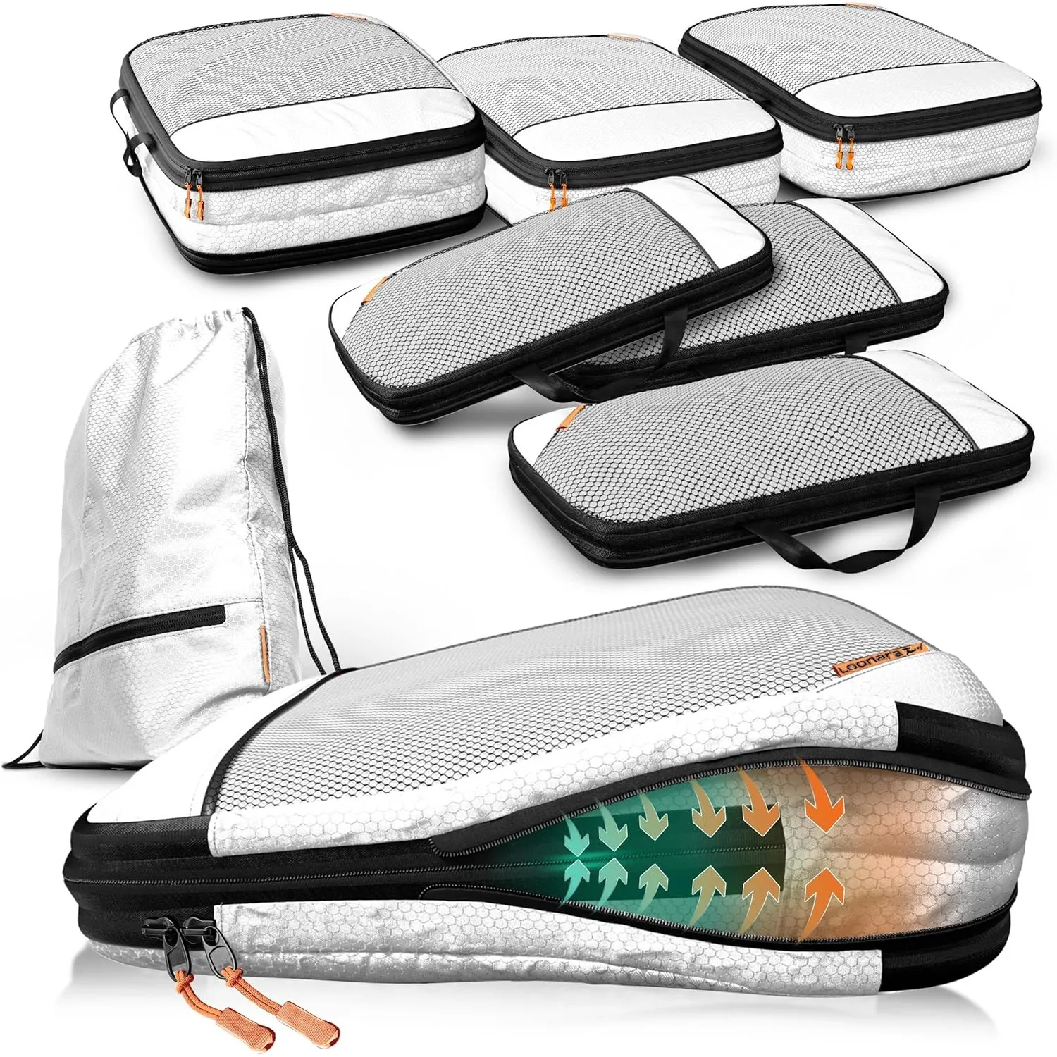 Compression Packing Cubes Set - Packwürfel Koffer Organizer Set Kompression