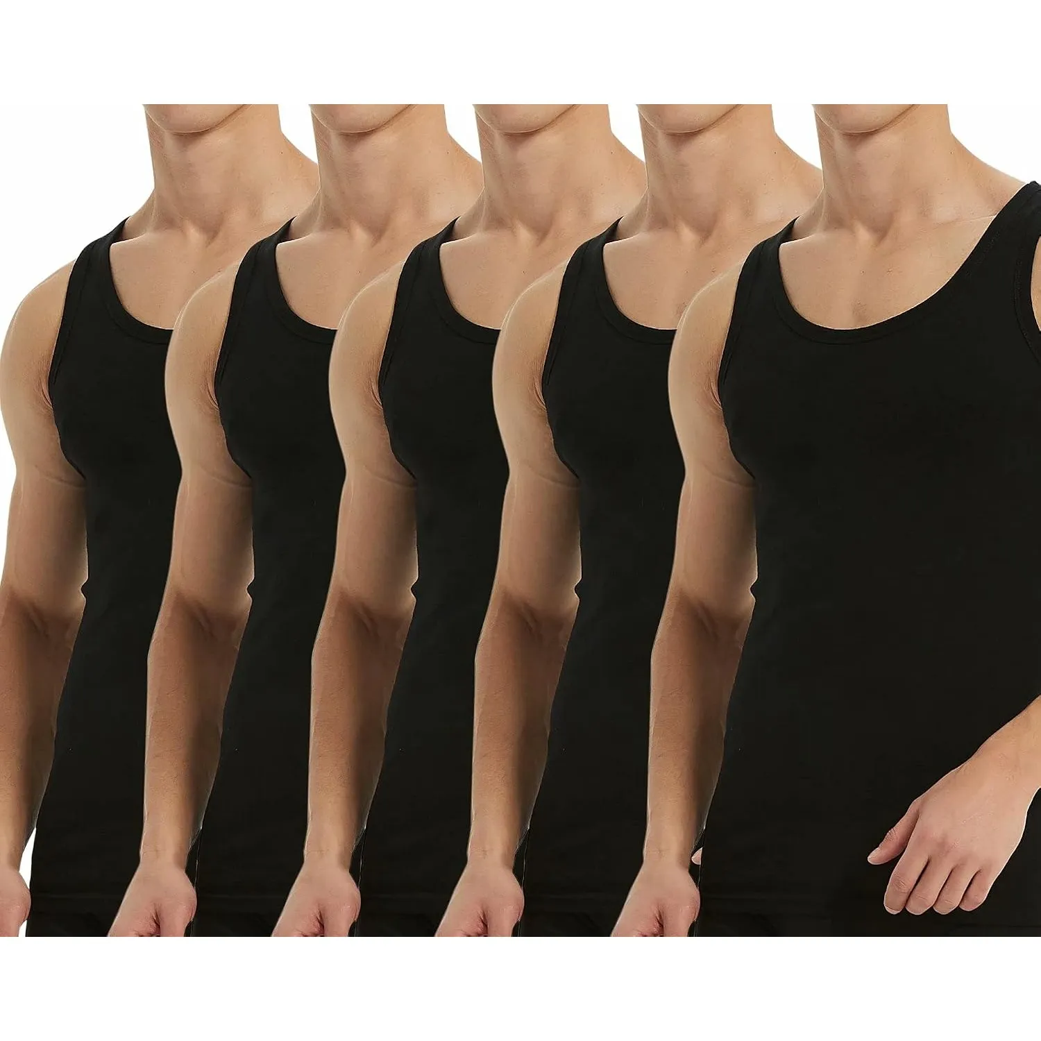 Falechay Unterhemd Herren Tank Top 3/5er Pack Baumwolle Sportunterhemden | ärmellos,Unterhemden Herren,Tanktop Männer,A…