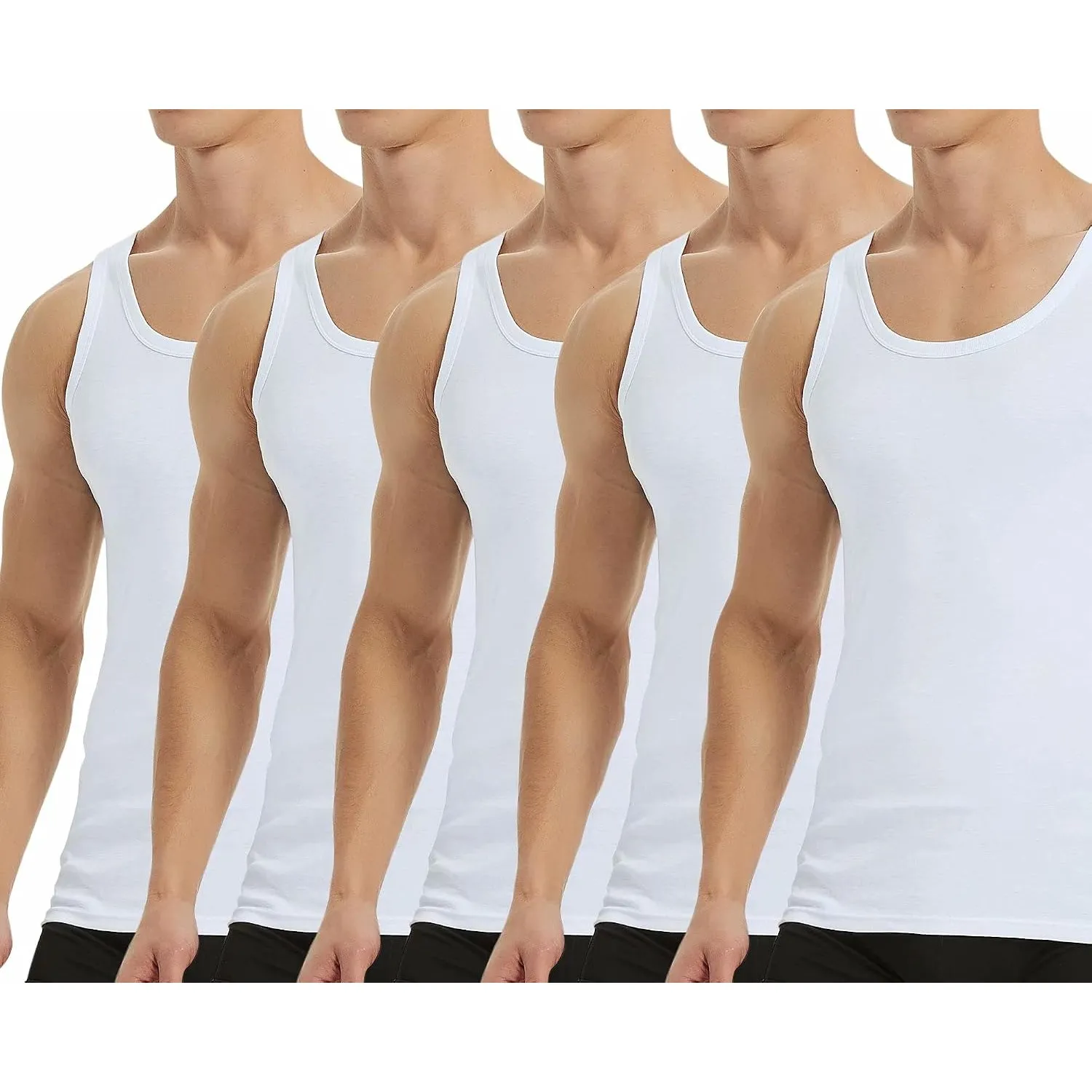 Falechay Unterhemd Herren Tank Top 3/5er Pack Baumwolle Sportunterhemden | ärmellos,Unterhemden Herren,Tanktop Männer,A…