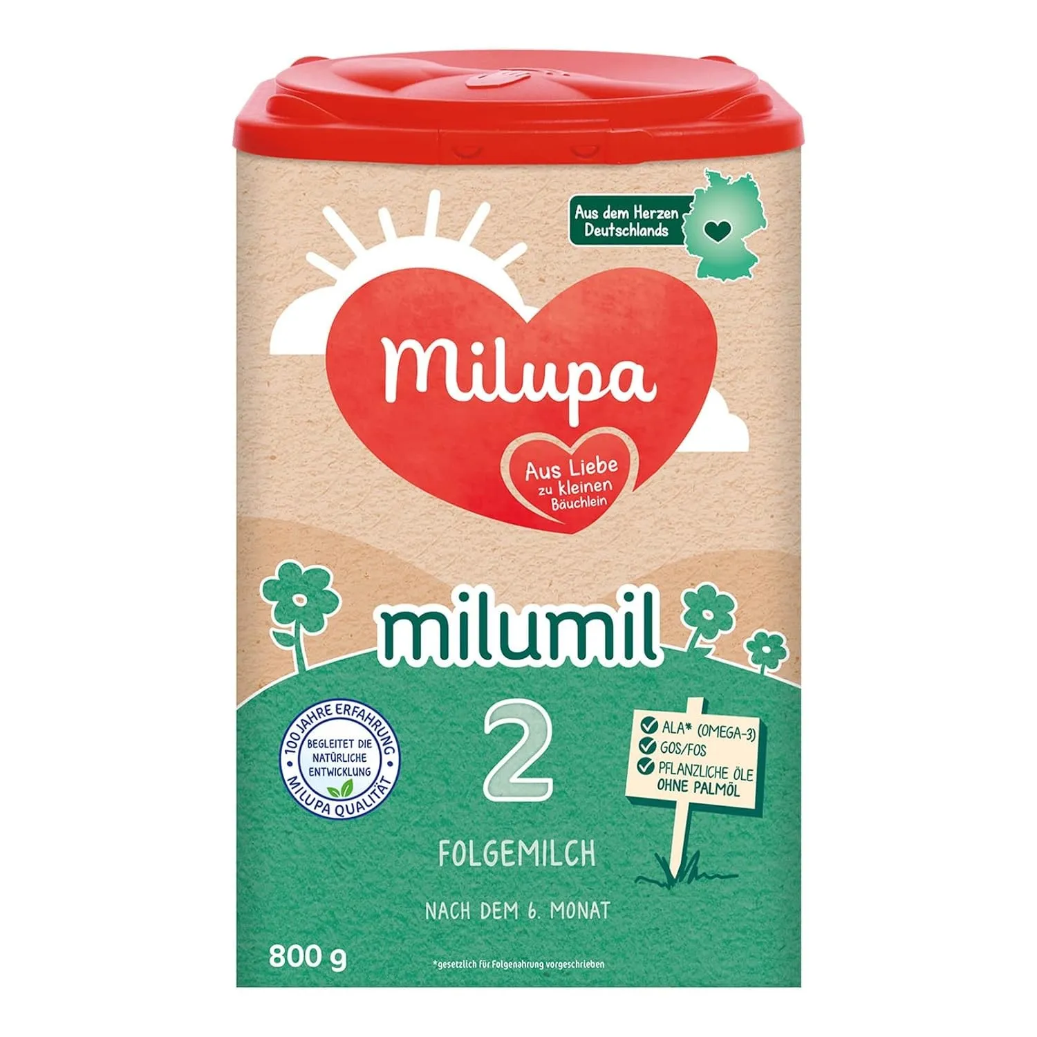 Milupa Milumil 2 – Folgemilch – Baby-Milchpulver – Nach dem 6. Monat – Passender Begleiter zur Beikost mit wichtigen Nä…