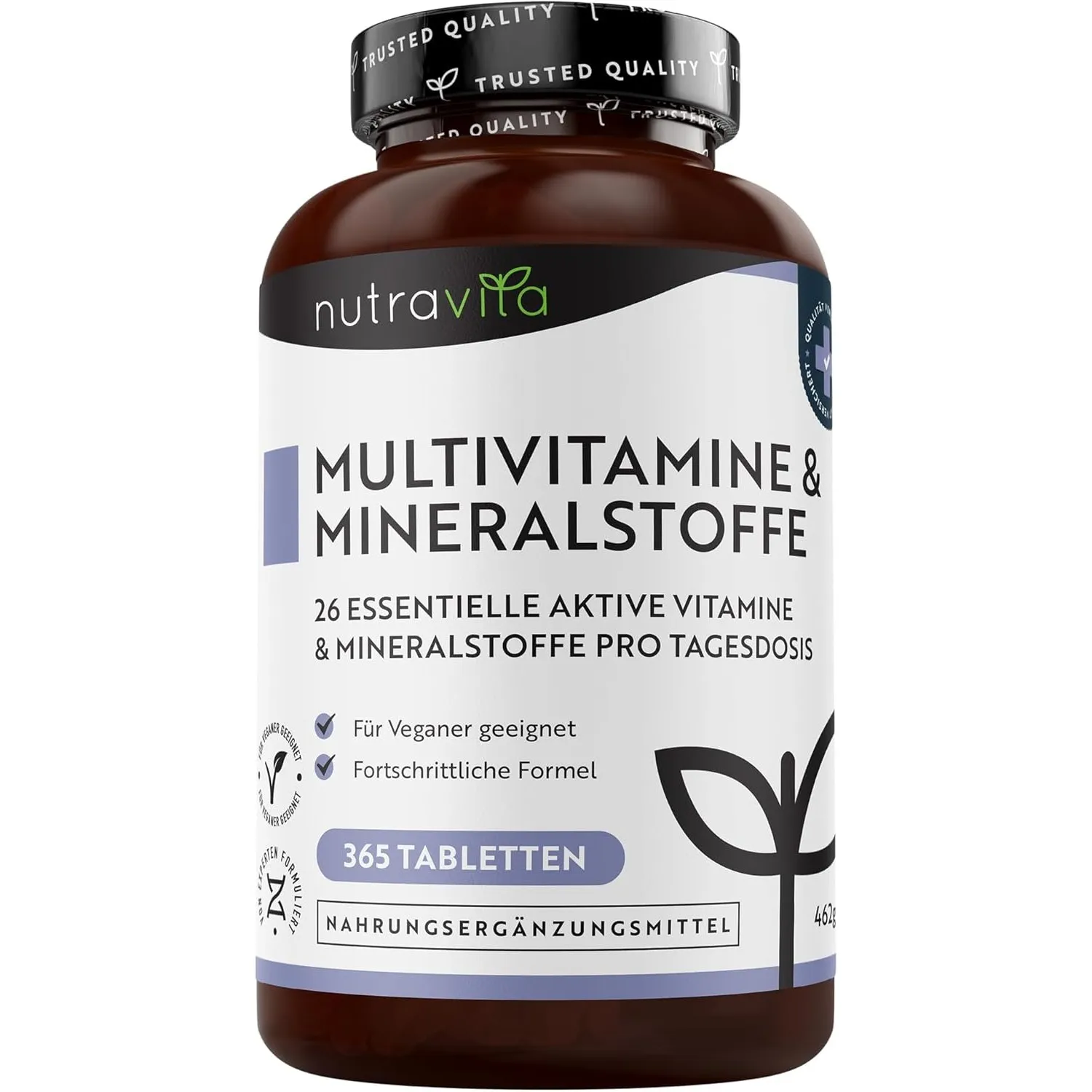 Nutravita Multivitamin & Mineralstoffe - 365 vegane Tabletten