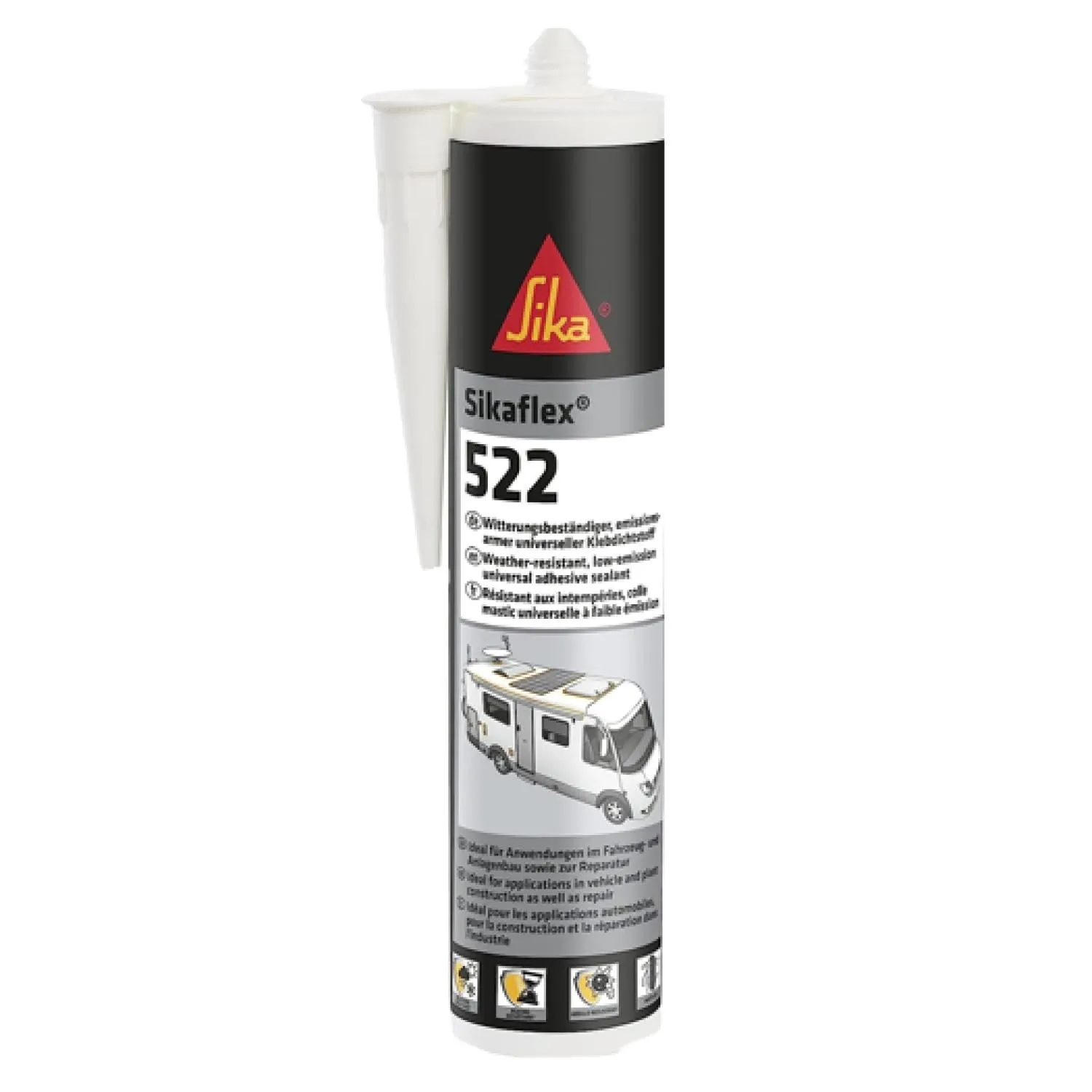 Sika – Dichtstoff – Sikaflex-522 Weiß – ideal für Fugen – innen und außen – UV-stabil und witterungsbeständig – gute Ha…