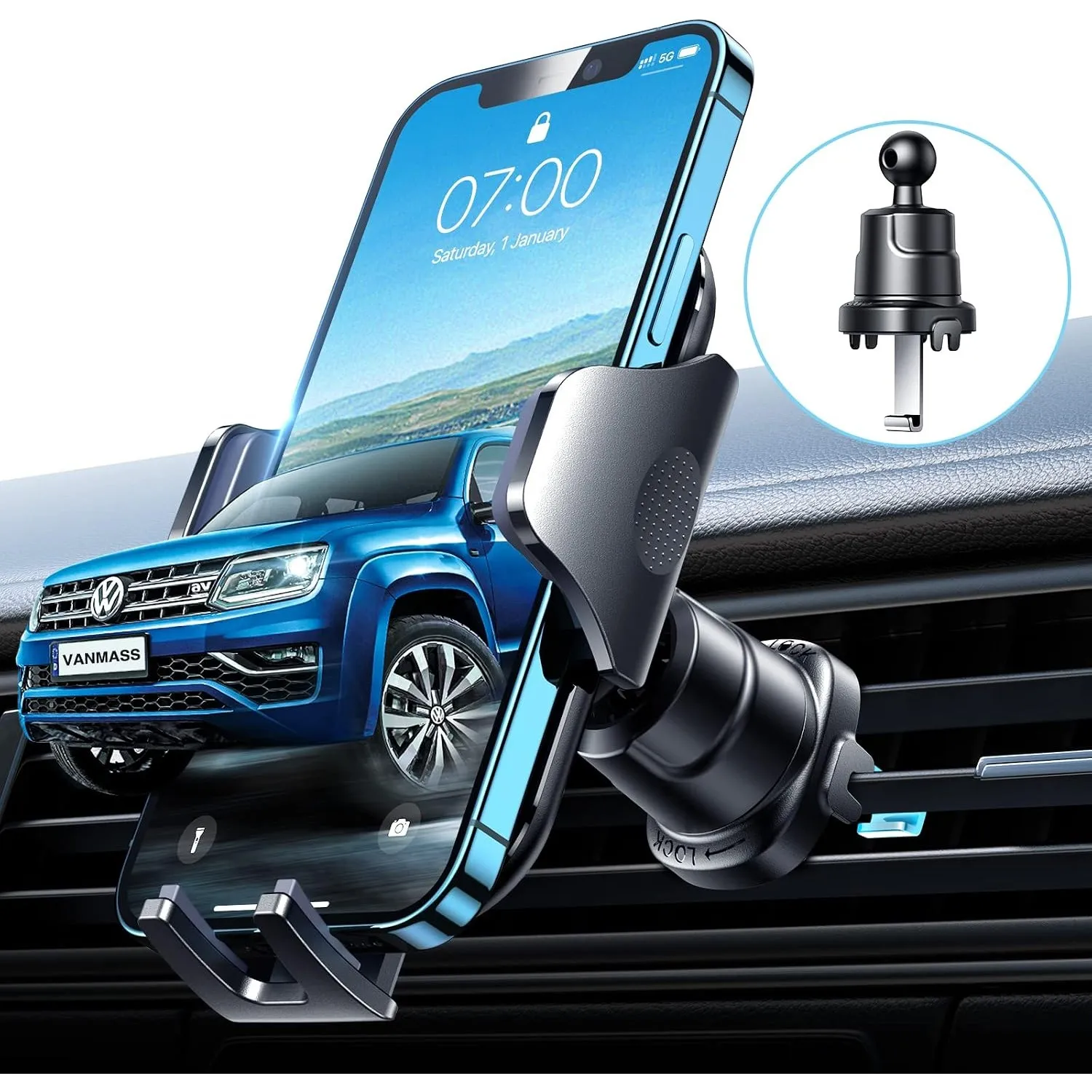 VANMASS 2026 Militärische Handyhalterung Auto Bombenfest Lüftungshaken Handy Halterung Auto Lüftung 100% Sicherer Griff…