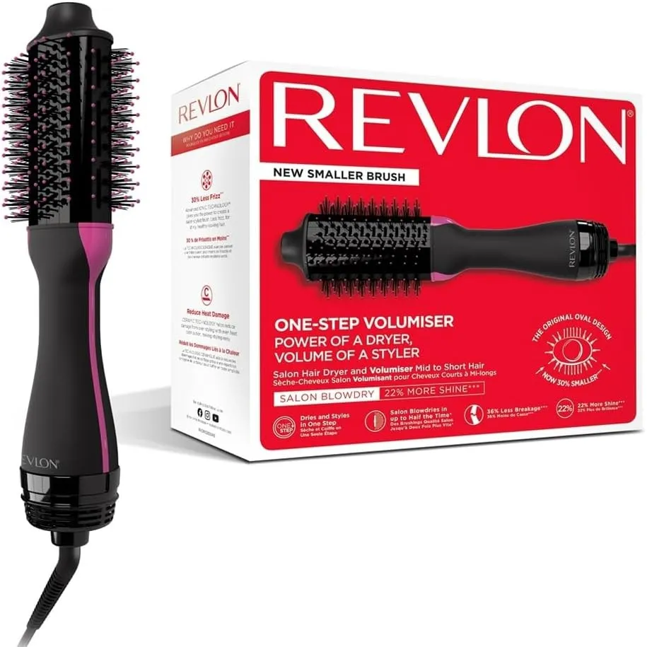 Revlon Salon One-Step Haartrockner und Volumiser für mittleres bis kurzes Haar (One-Step, 2-in-1-Stylinggerät, IONIC- u…