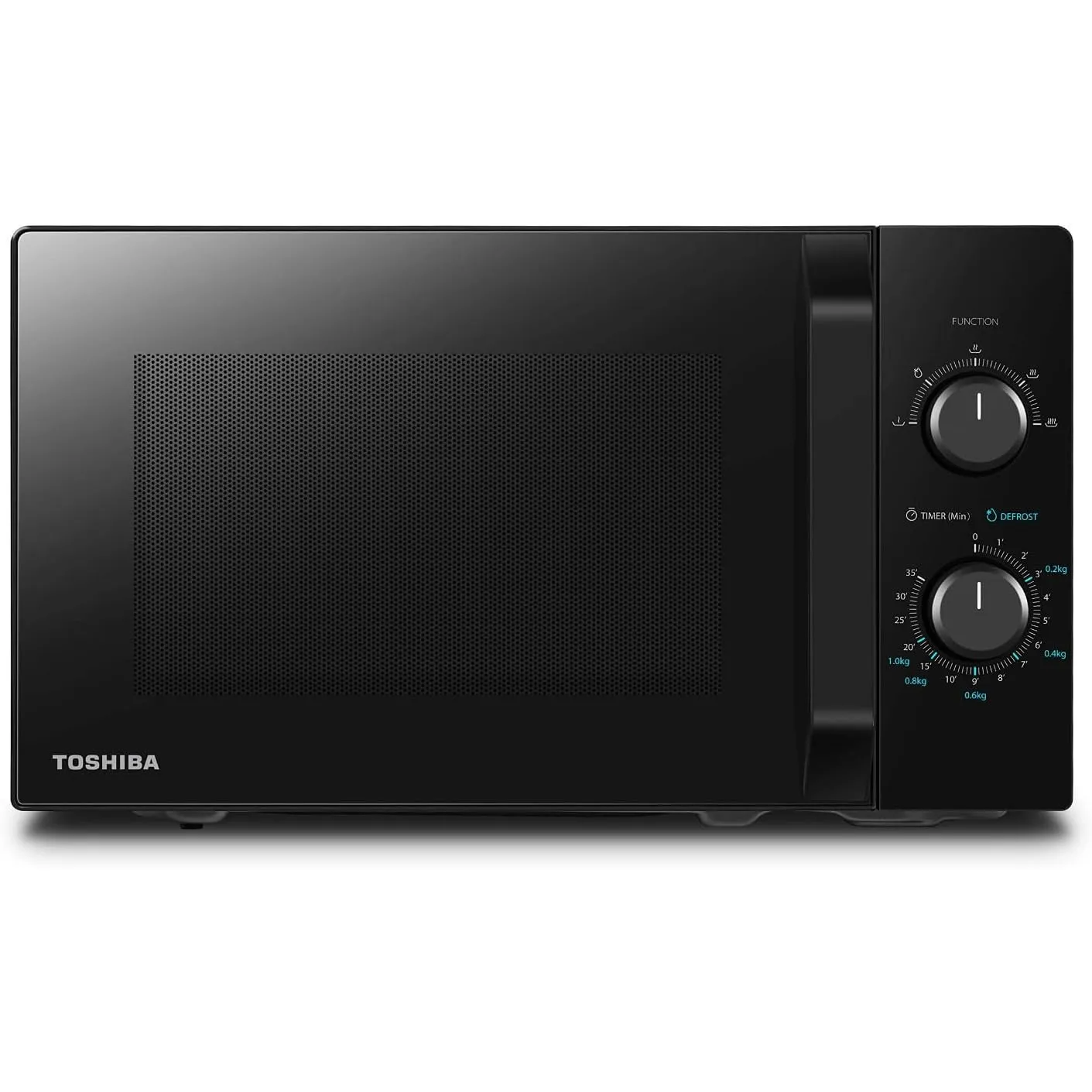 Toshiba MW2-MM20PF(BK) Mikrowelle/Solo-Mikrowelle / 20L / 800W / 5 Leistungsstufen mit praktischer Auftaufunktion/LED-B…