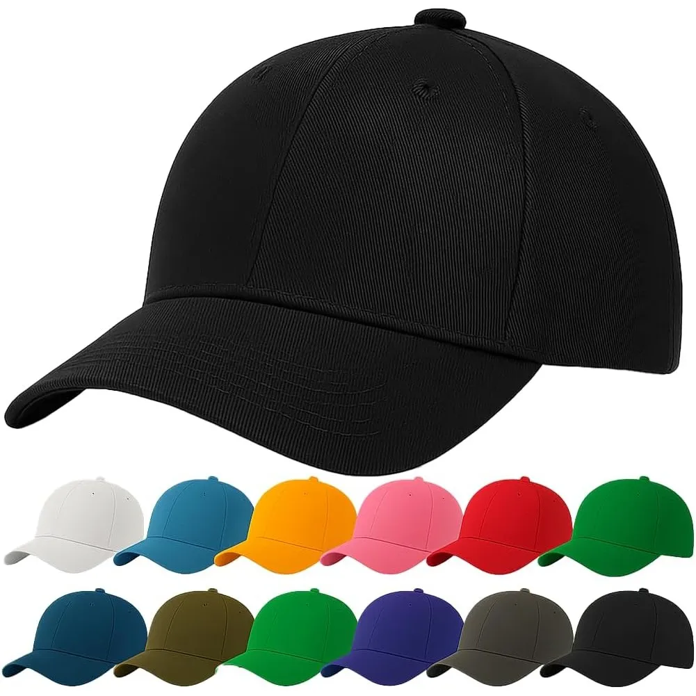 4sold Baseball Cap Baumwolle, Unisex Baseballkappe Herren Damen, Verstellbar Einheitsgröße, Sonnenmütze, Leicht & Atmun…