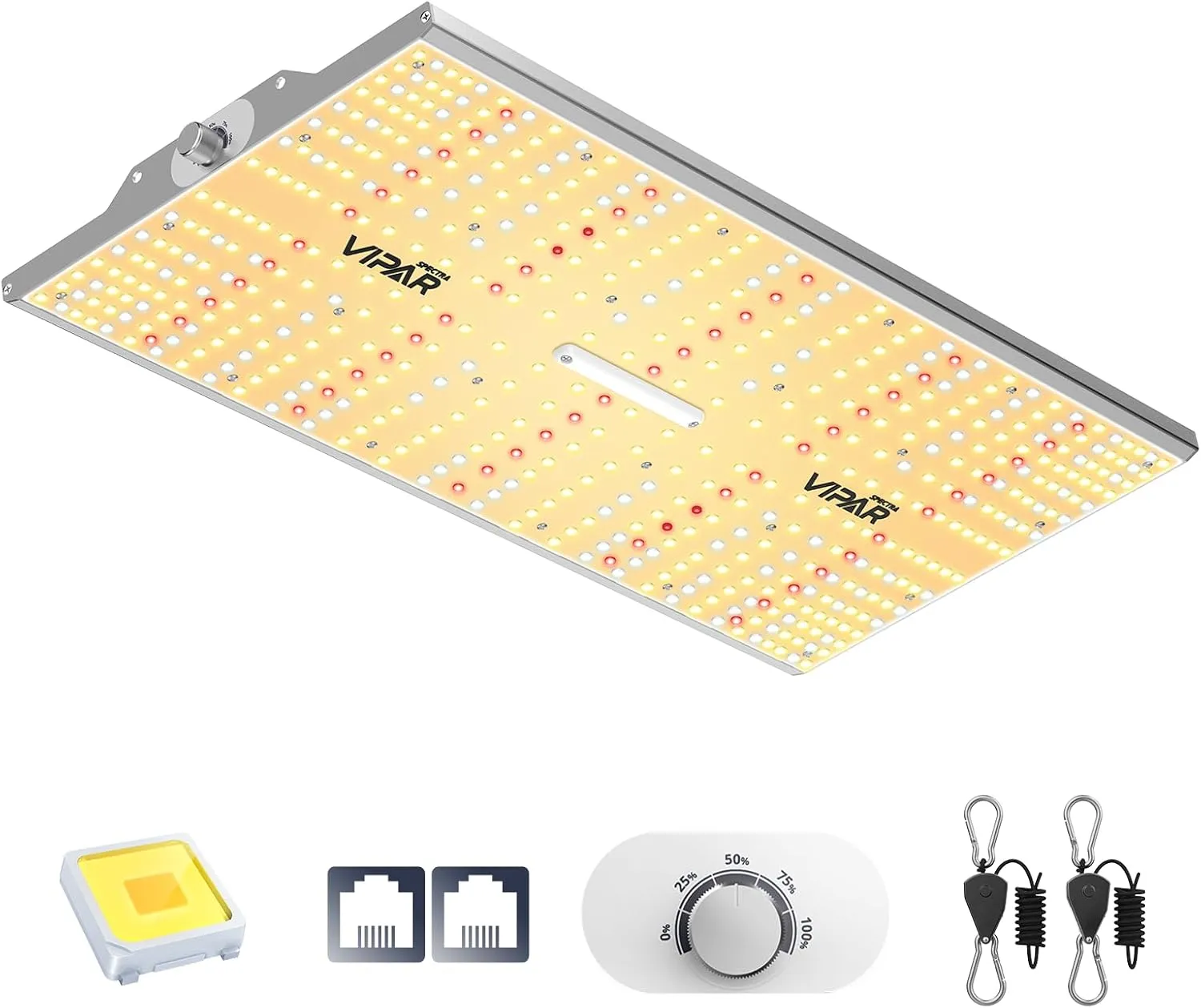 VIPARSPECTRA XS2000 LED Grow Lampe Kompatibel mit Samsung LM301H, Vollspektrum Pflanzenlampe Dimmbar Grow Light, 250W W…