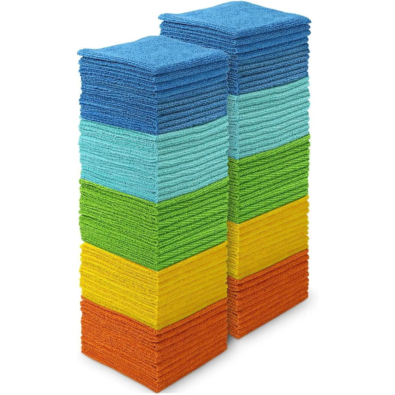 AIDEA Mikrofaser Reinigungstücher Lappen Putztücher Fenster Tücher Mikrofasertücher Geschirrtücher 100 Stück, 30x30cm