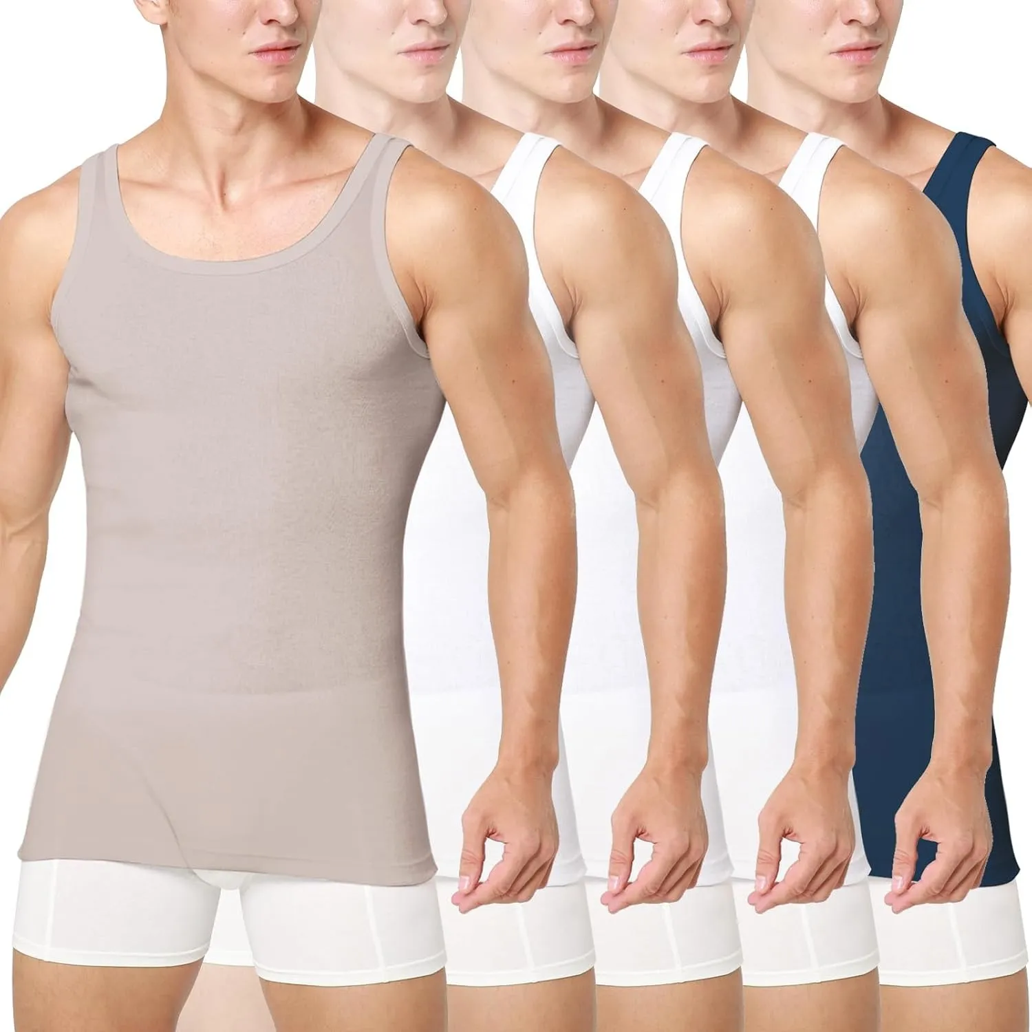 Smart Sir Unterhemd Herren 3/5er Pack 100% Baumwolle Bequem & Atmungsaktiv