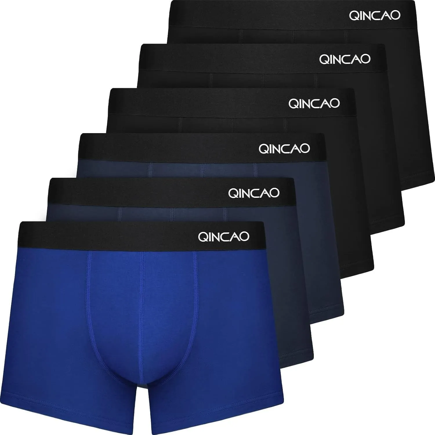 QINCAO Boxershorts Herren 6 Pack aus Baumwolle, Weich & Komfortabel